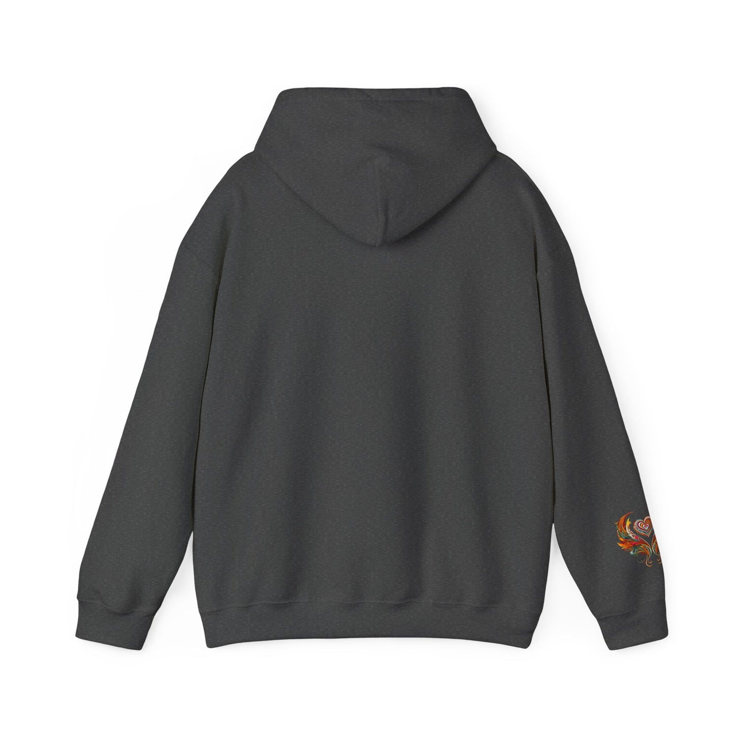 Colorful Heart Design Hooded Sweatshirt, Cozy Sweatshirt, Unisex Pullover, Gift for Him, Gift for Her, Casual Wear, Layering Essentials