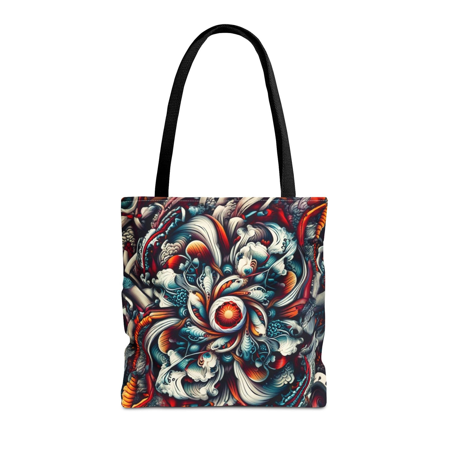 Artistic Tote Bag, Colorful Flower Design, Boho Style, Everyday Use, Eco-Friendly Gift, Travel Accessory