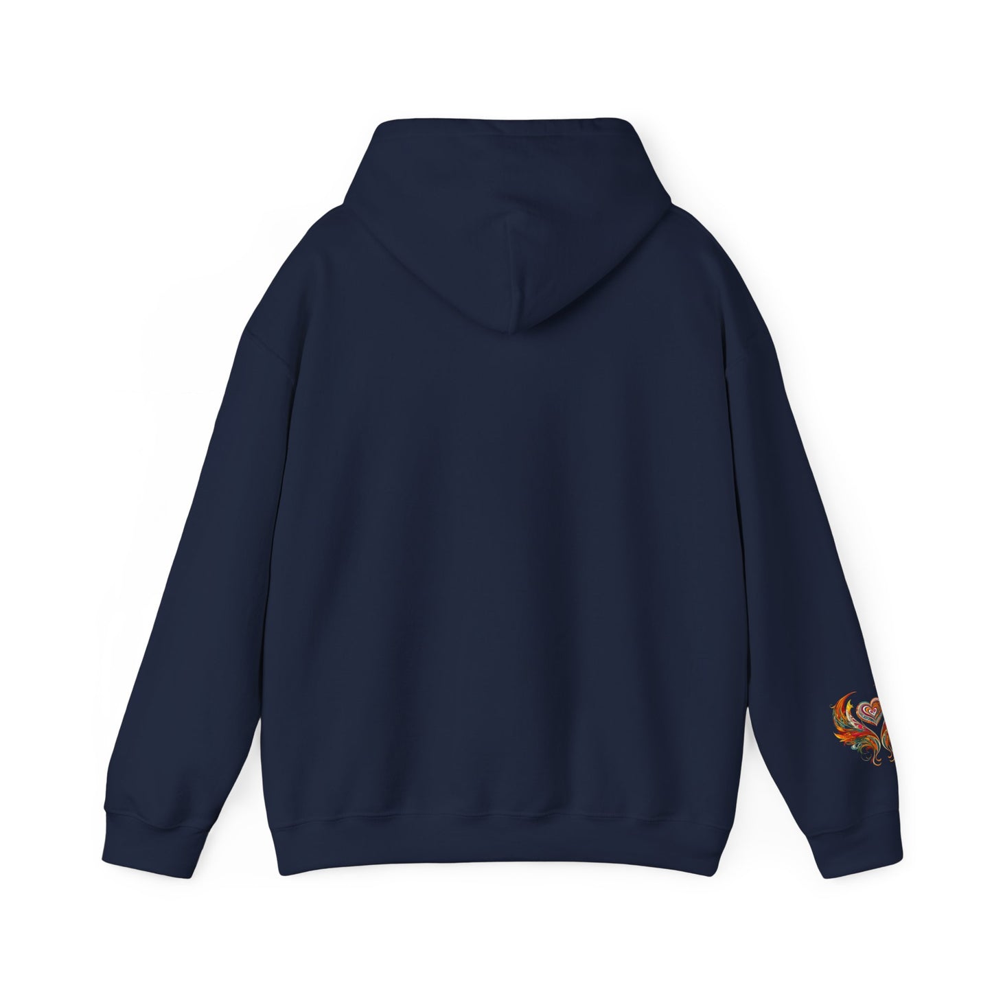 Colorful Heart Design Hooded Sweatshirt, Cozy Sweatshirt, Unisex Pullover, Gift for Him, Gift for Her, Casual Wear, Layering Essentials