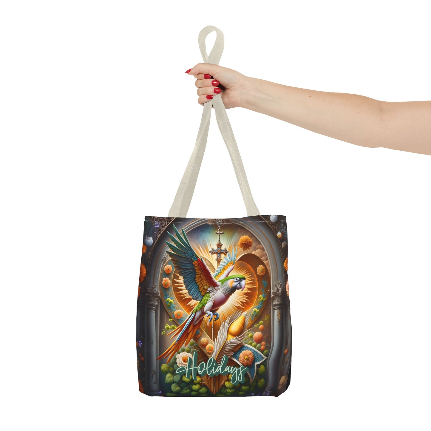 Vibrant Holiday Tote Bag - Colorful Bird Design, Perfect for Gift Giving, Eco-Friendly Shopping, Beach Days, Travel Essentials