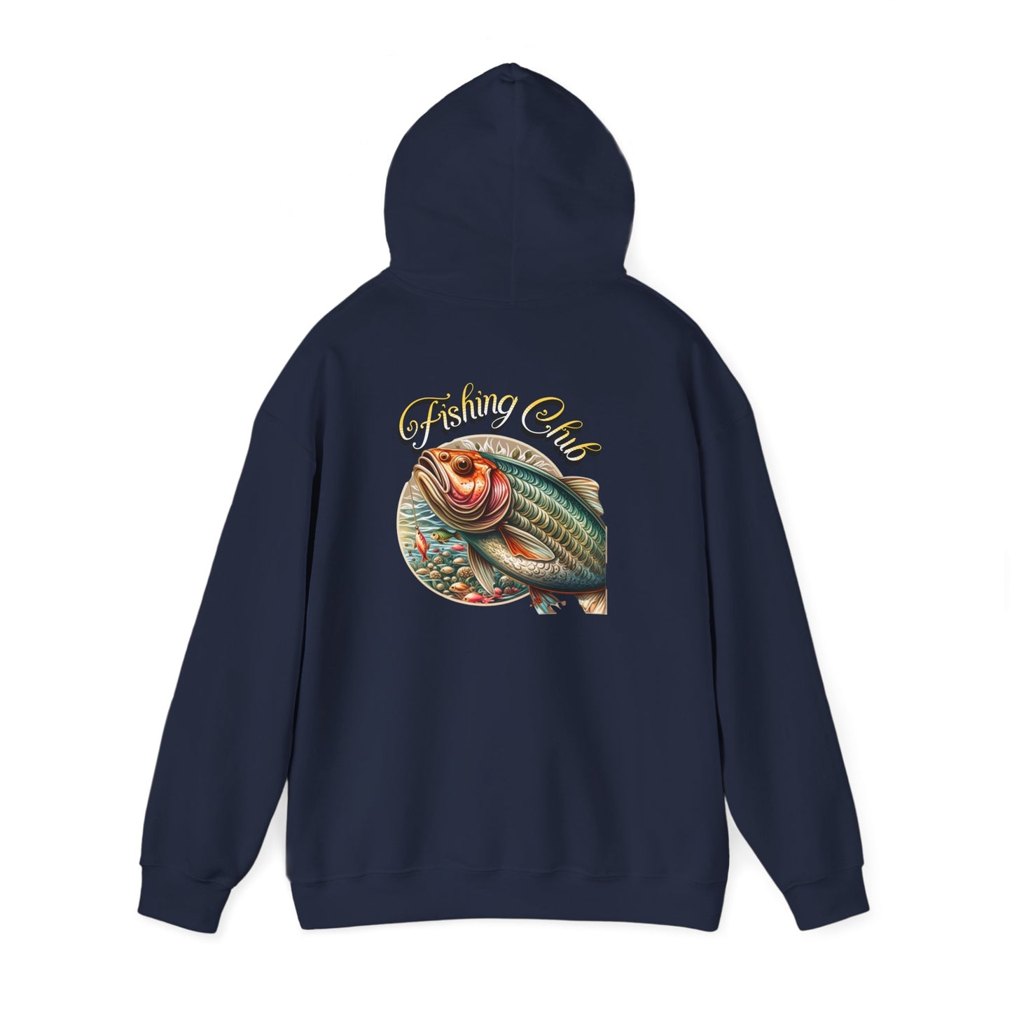 Fishing Club Hoodie, Unisex Heavy Blend Sweatshirt, Cool Fishing Gear, Outdoor Gift for Anglers, Casual Fishing Apparel