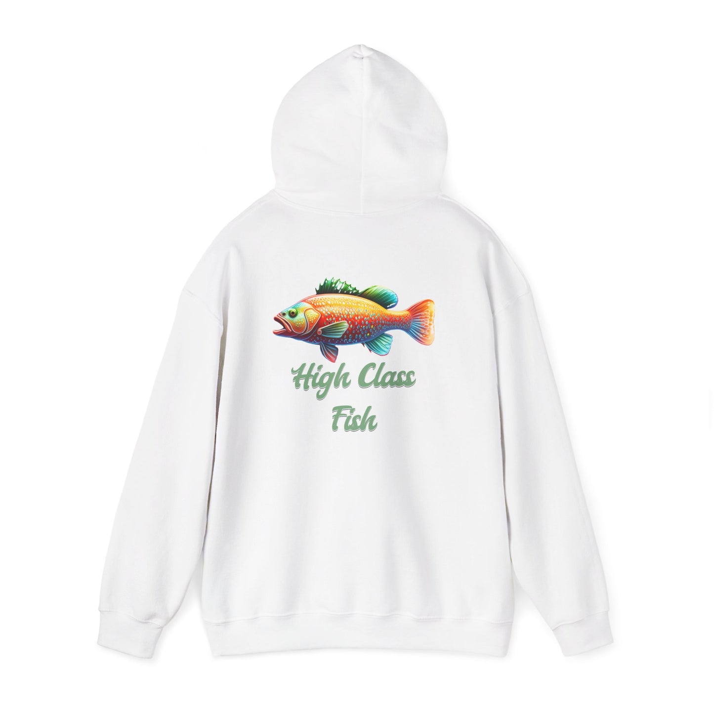 High Class Fish Hoodie - Unisex Heavy Blend Sweatshirt, Cozy Gift for Fishing Enthusiasts, Great for Outdoors, Casual Wear, Birthday Gift