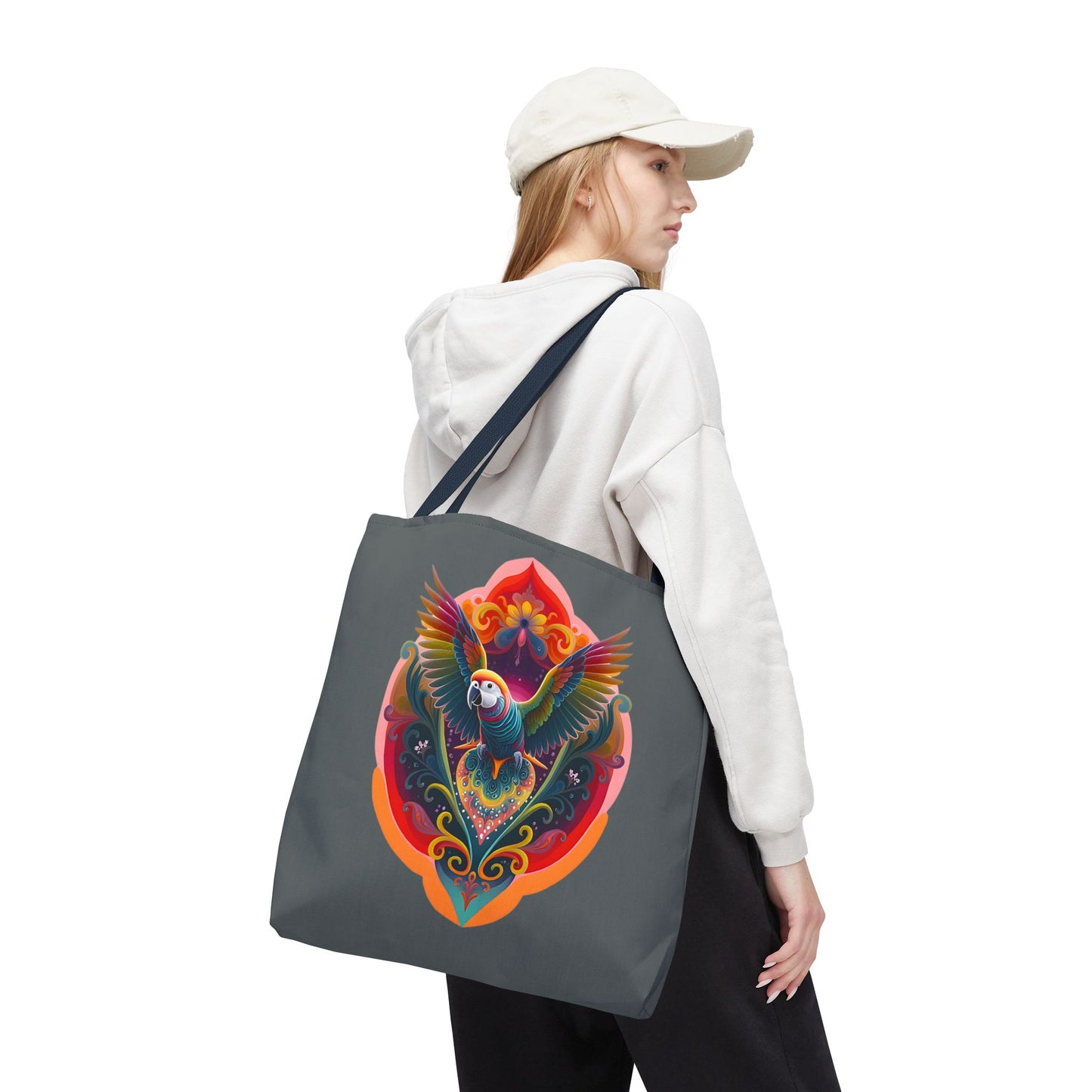 Colorful Parrot Tote Bag | Eco-Friendly Shopping Bag, Beach Tote, Art Print Bag, Gift for Bird Lovers, Fun Everyday Use