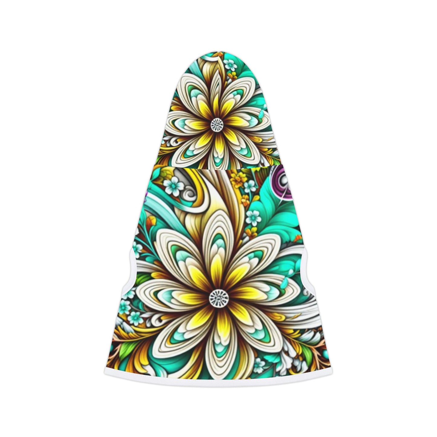 Colorful Pet Hoodie for Stylish Dogs, Dog Fashion, Pet Apparel, Floral Print, Unique Pet Gift