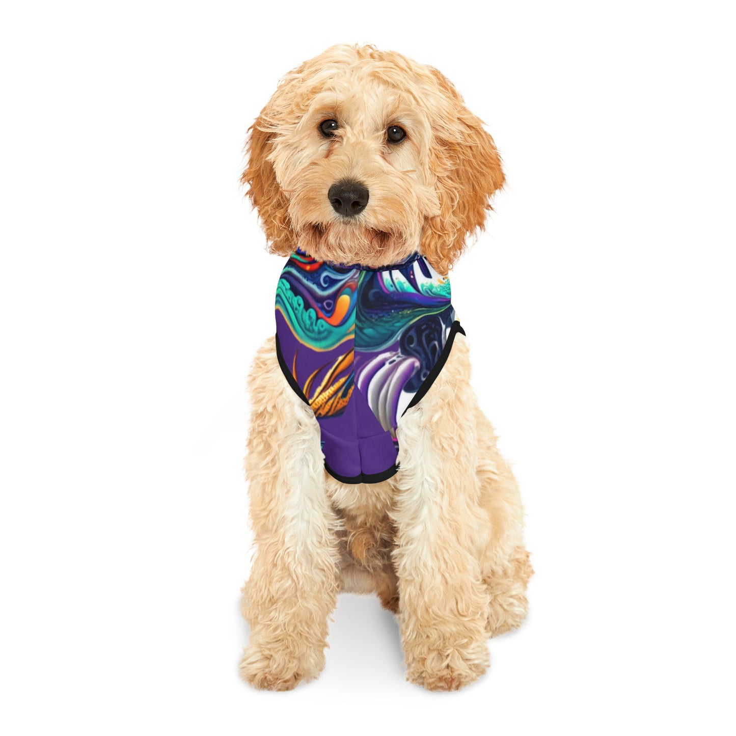Vibrant Pet Hoodie - Stylish Dog Outfit, Colorful Hooded Jacket for Dogs, Pet Apparel for Fall, Unique Pet Clothing Gift, Cozy Pet Wear