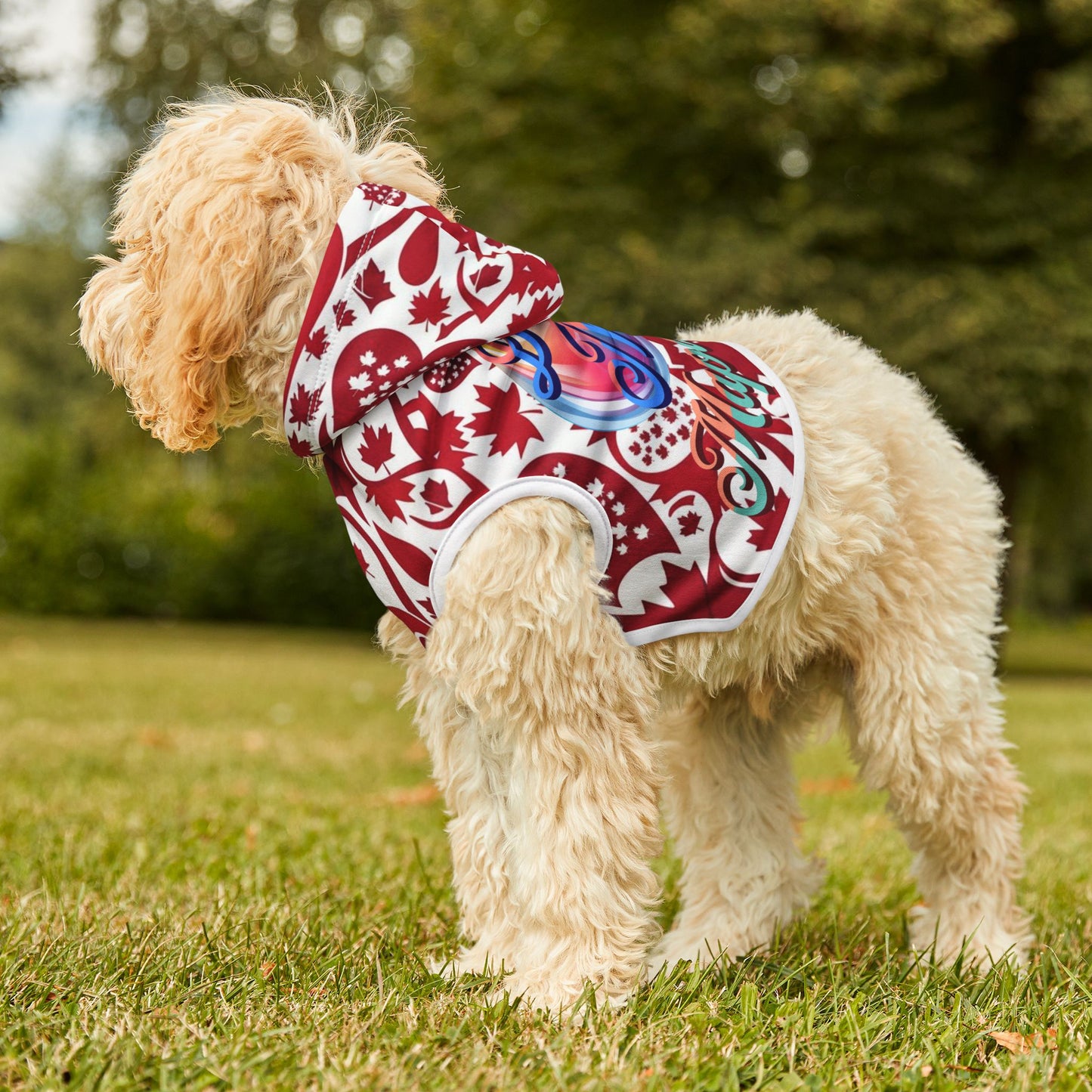 Maple Leaf Pet Hoodie - Cozy Canine Wear, Dog Hoodie, Canada Day Outfit, Seasonal Pet Apparel, Maple Pup Style, Cute Dog Fashion