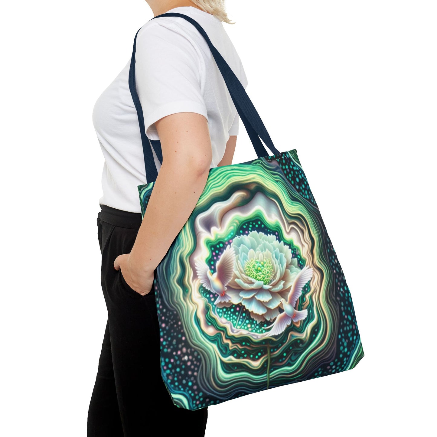 Floral Pattern Tote Bag, Eco-Friendly Shopping Bag, Art Tote, Gift for Mom, Beach Bag, Boho Flower Bag