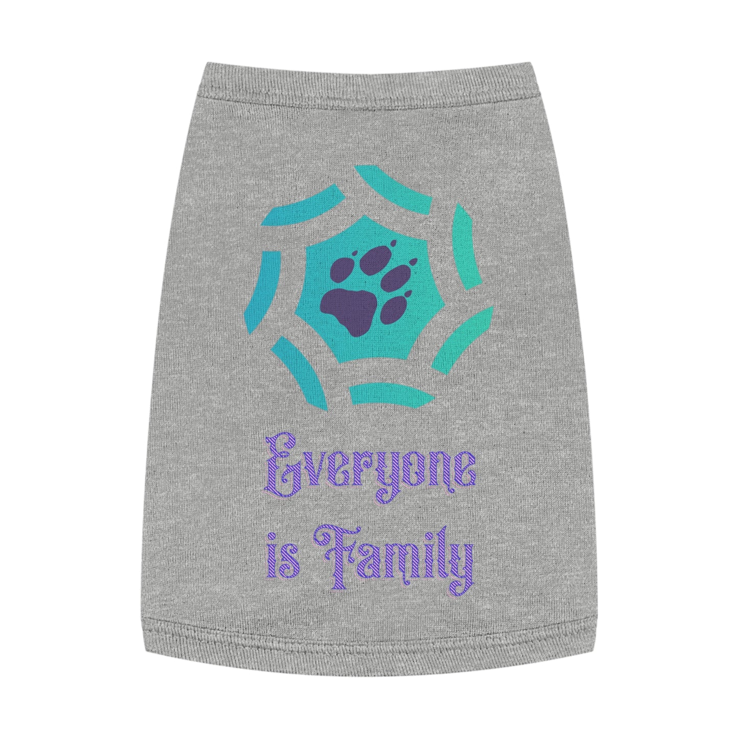 Cute Pet Tank Top - Everyone is Family Design | Dog Shirt, Cat Apparel, Pet Gift, Family Pet Look, Summer Wear