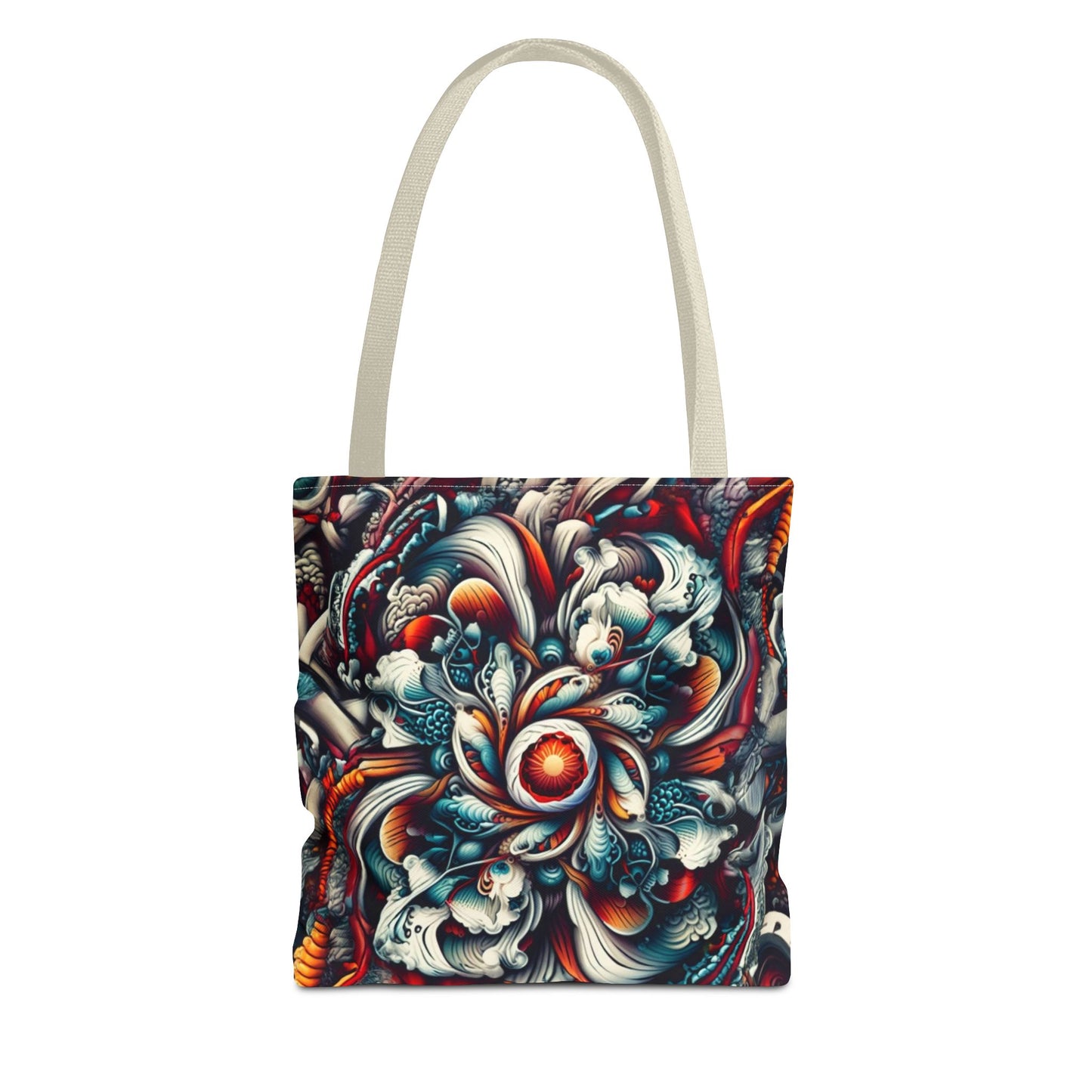 Artistic Tote Bag, Colorful Flower Design, Boho Style, Everyday Use, Eco-Friendly Gift, Travel Accessory