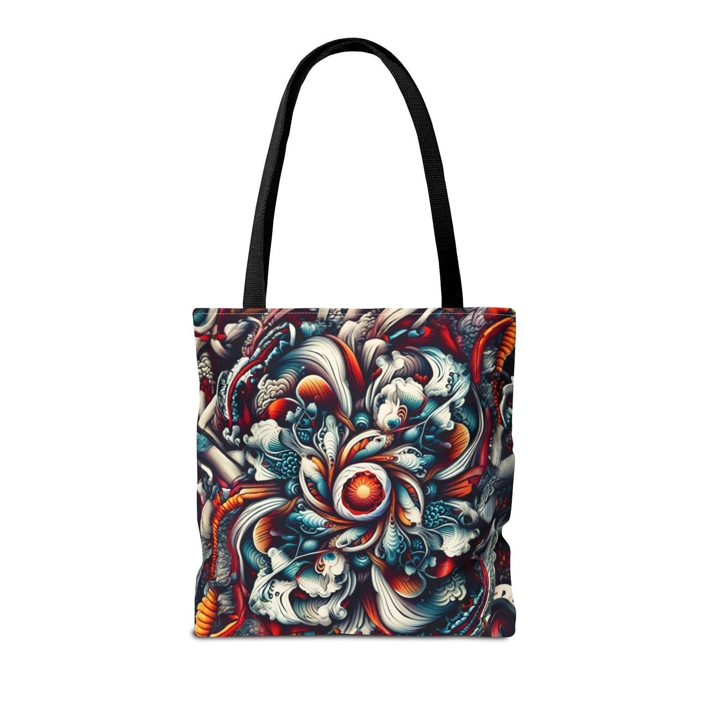 Artistic Tote Bag, Colorful Flower Design, Boho Style, Everyday Use, Eco-Friendly Gift, Travel Accessory