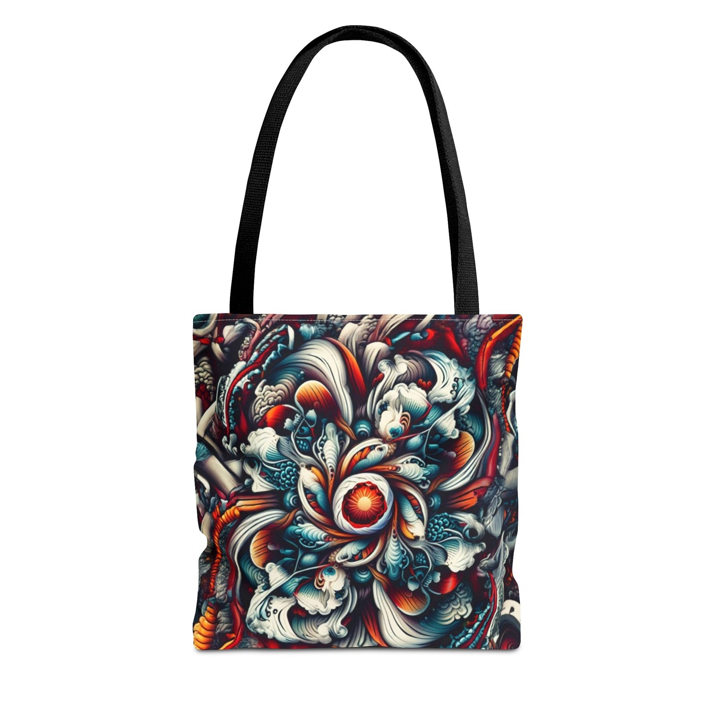 Artistic Tote Bag, Colorful Flower Design, Boho Style, Everyday Use, Eco-Friendly Gift, Travel Accessory