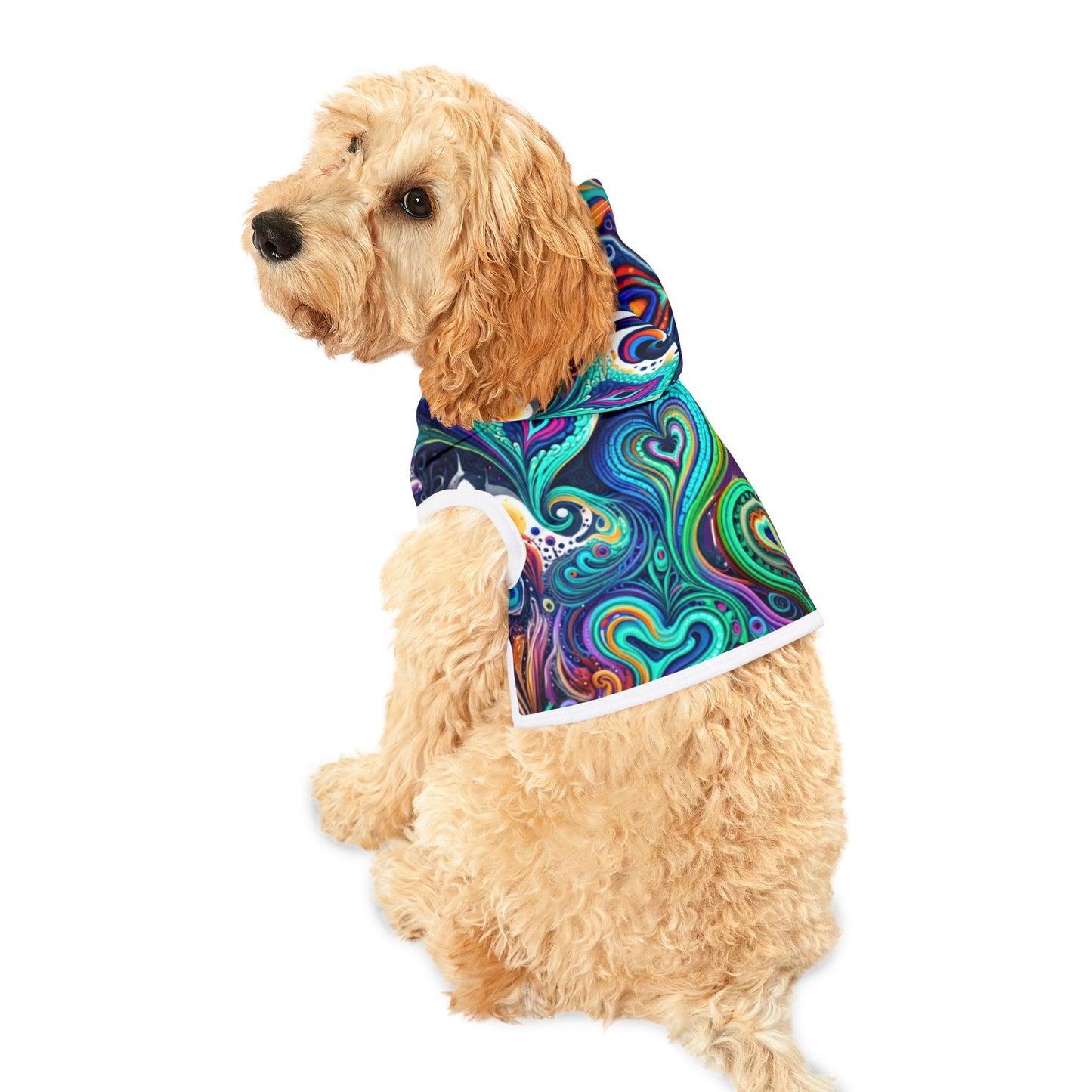 Vibrant Pet Hoodie - Stylish Dog Outfit, Colorful Hooded Jacket for Dogs, Pet Apparel for Fall, Unique Pet Clothing Gift, Cozy Pet Wear
