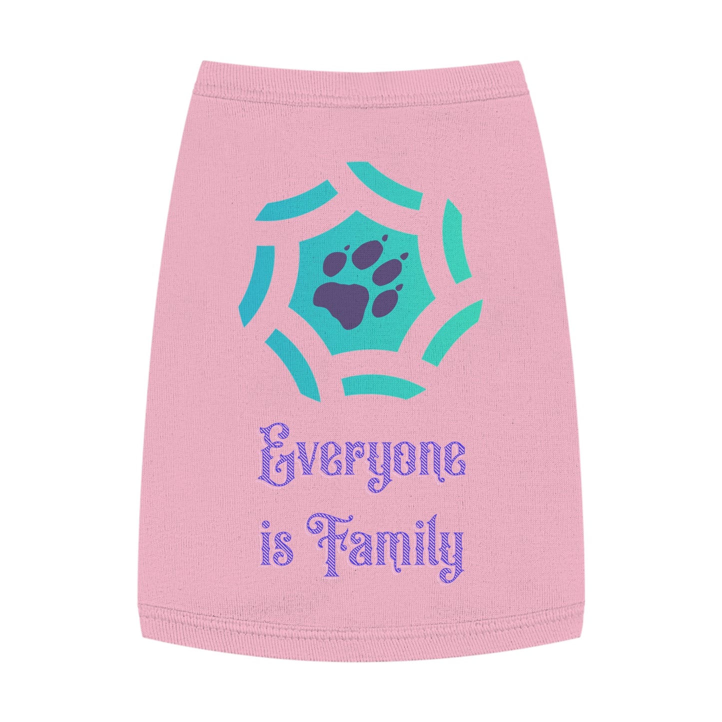 Cute Pet Tank Top - Everyone is Family Design | Dog Shirt, Cat Apparel, Pet Gift, Family Pet Look, Summer Wear