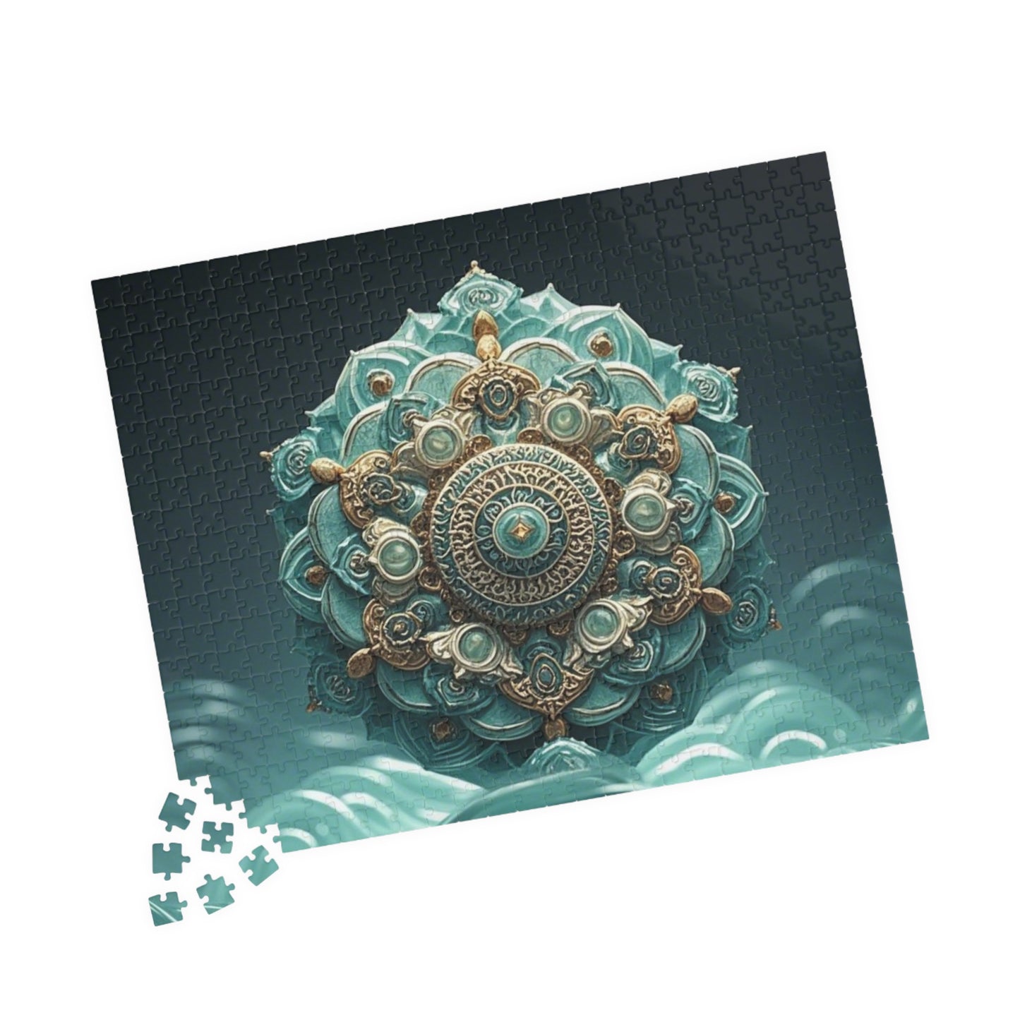 Intricate Mandala Puzzle - Unique 110, 252, 520, 1014-piece Jigsaw for Mindful Relaxation, Gift for Puzzle Lovers, Home Decor, Meditation