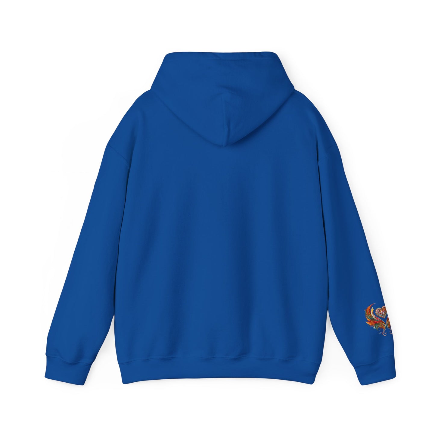 Colorful Heart Design Hooded Sweatshirt, Cozy Sweatshirt, Unisex Pullover, Gift for Him, Gift for Her, Casual Wear, Layering Essentials