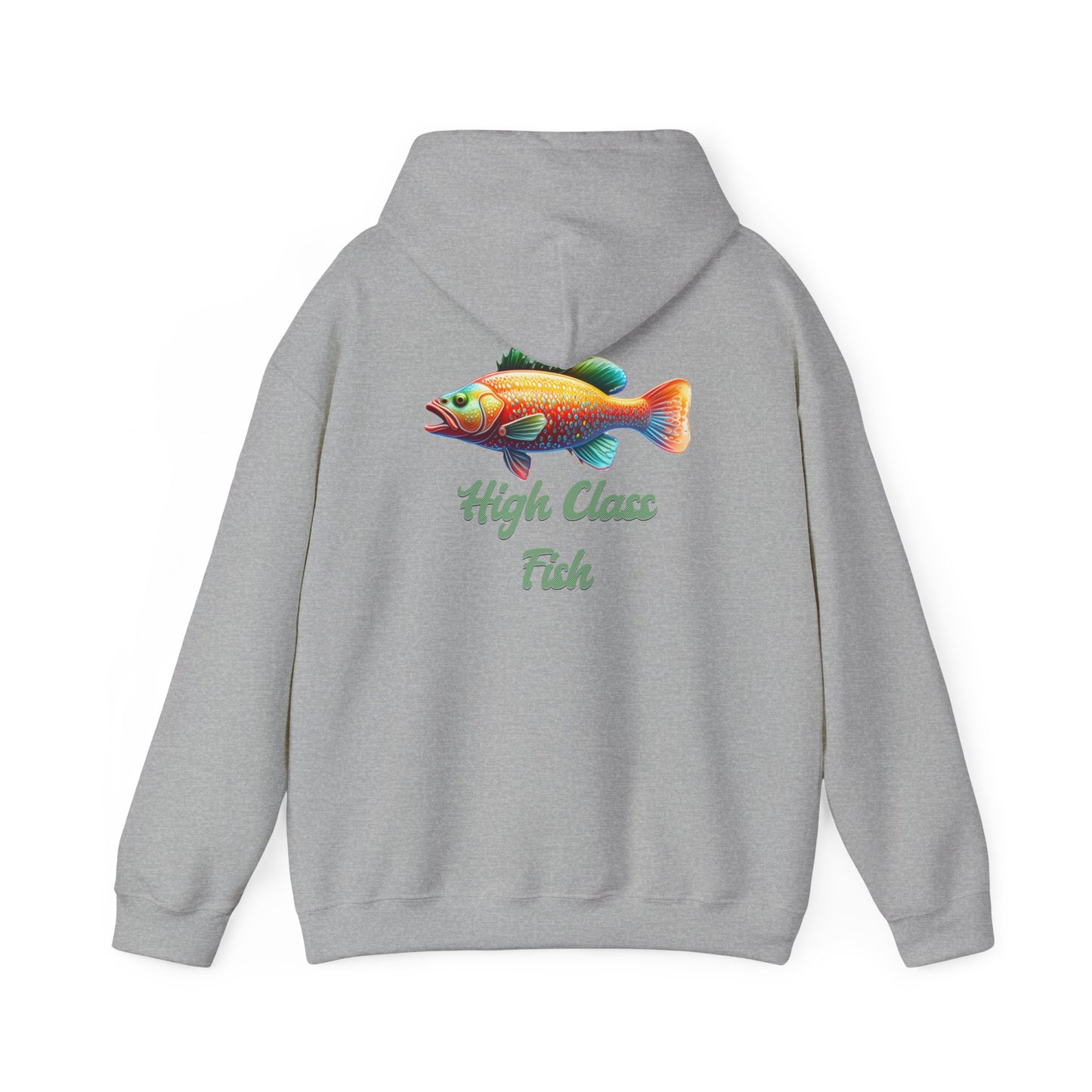 High Class Fish Hoodie - Unisex Heavy Blend Sweatshirt, Cozy Gift for Fishing Enthusiasts, Great for Outdoors, Casual Wear, Birthday Gift
