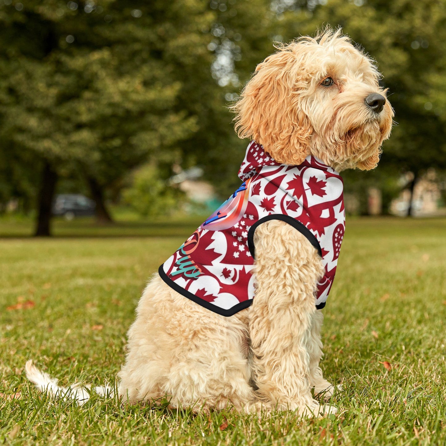 Maple Leaf Pet Hoodie - Cozy Canine Wear, Dog Hoodie, Canada Day Outfit, Seasonal Pet Apparel, Maple Pup Style, Cute Dog Fashion