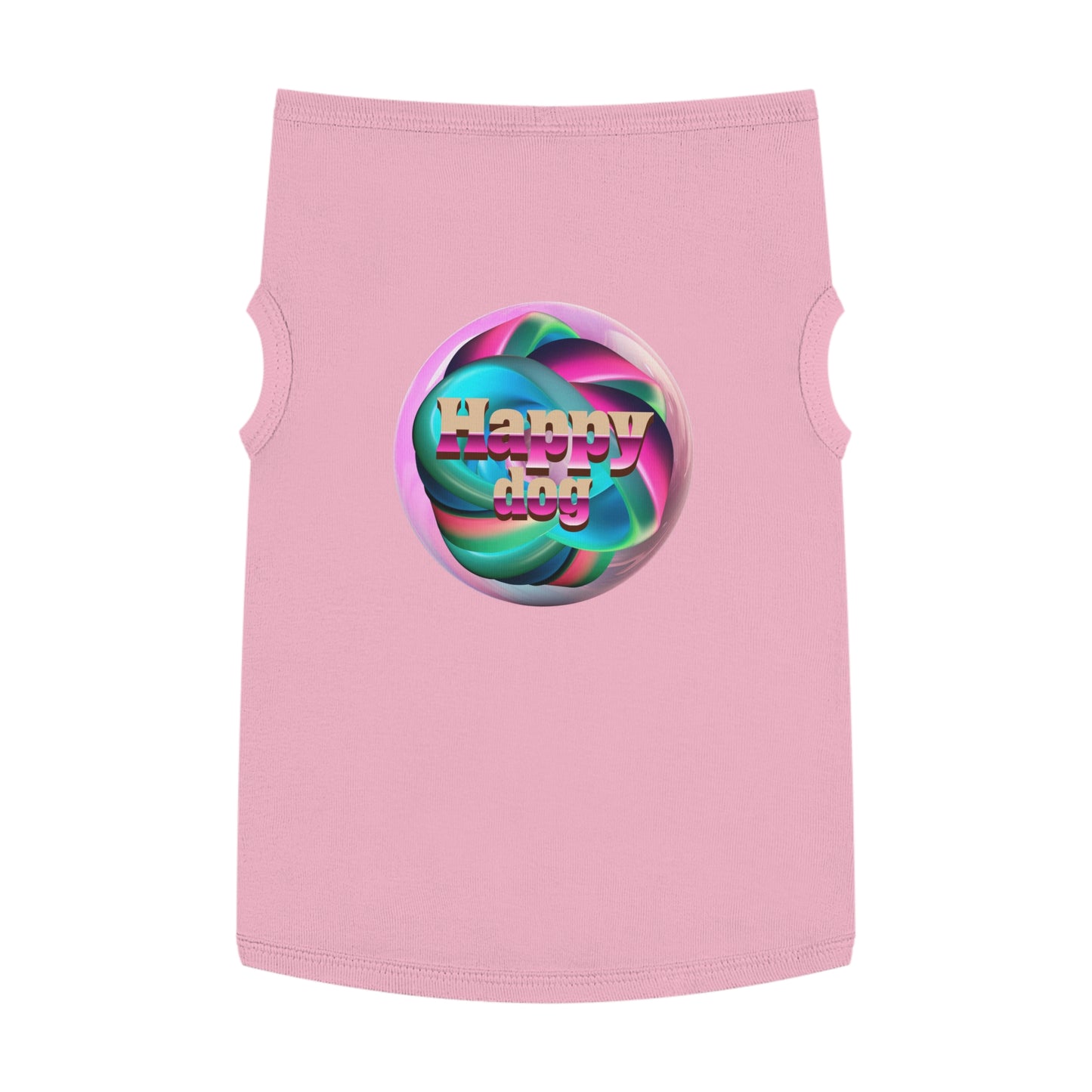 Happy Dog Pet Tank Top, Cute Dog Apparel, Dog Lover Gift, Summer Pet Clothing, Stylish Puppy Shirt