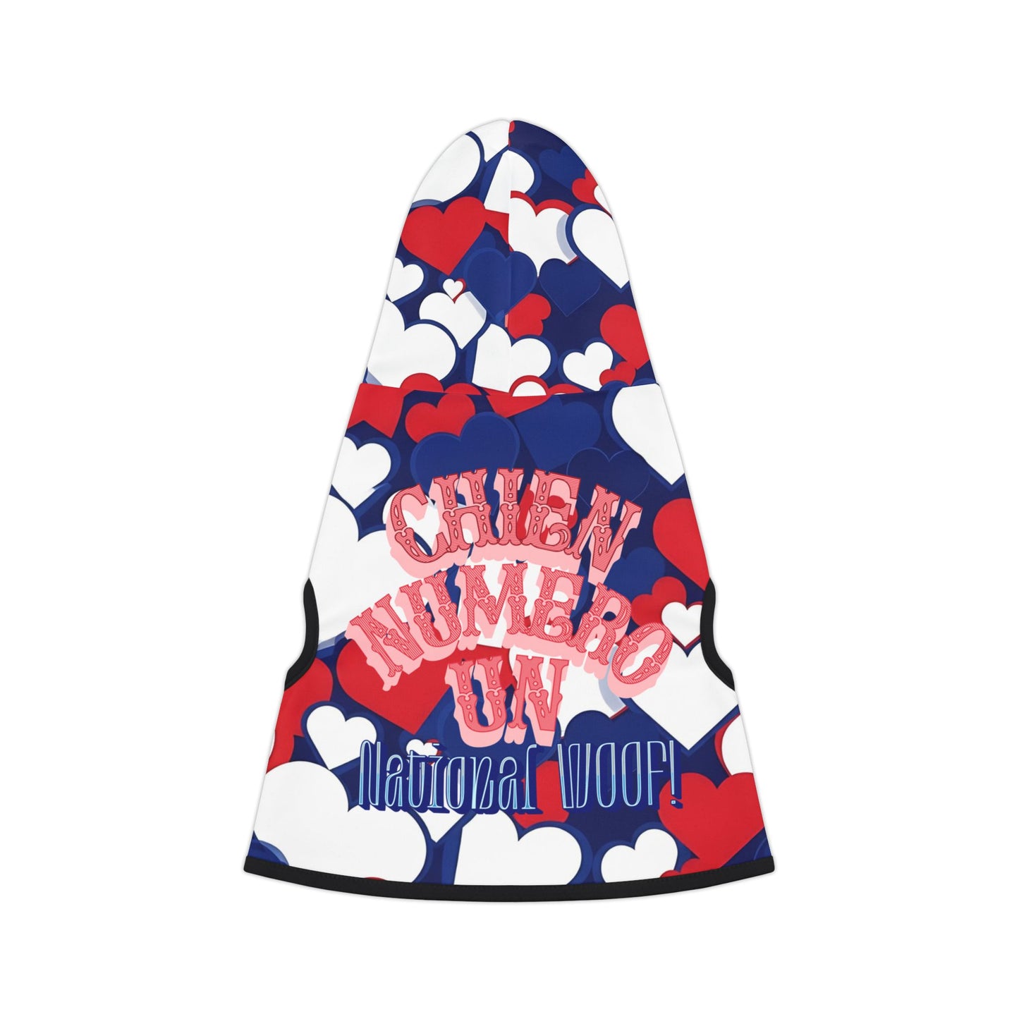 Adorable Heart Print Pet Hoodie for Dogs, Cozy Canine Apparel, Gift for Pet Lovers, Perfect for Holidays & Events, Stylish Dog Clothing