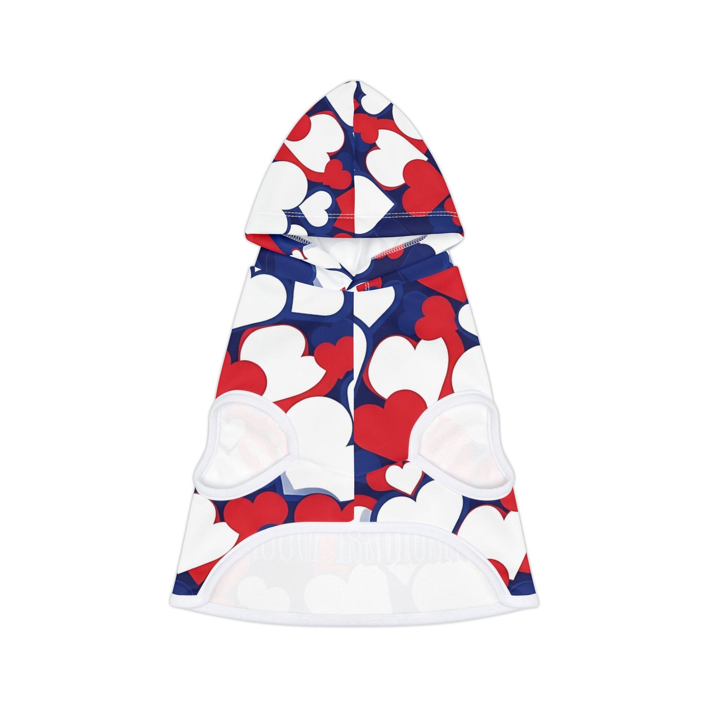 Adorable Heart Print Pet Hoodie for Dogs, Cozy Canine Apparel, Gift for Pet Lovers, Perfect for Holidays & Events, Stylish Dog Clothing