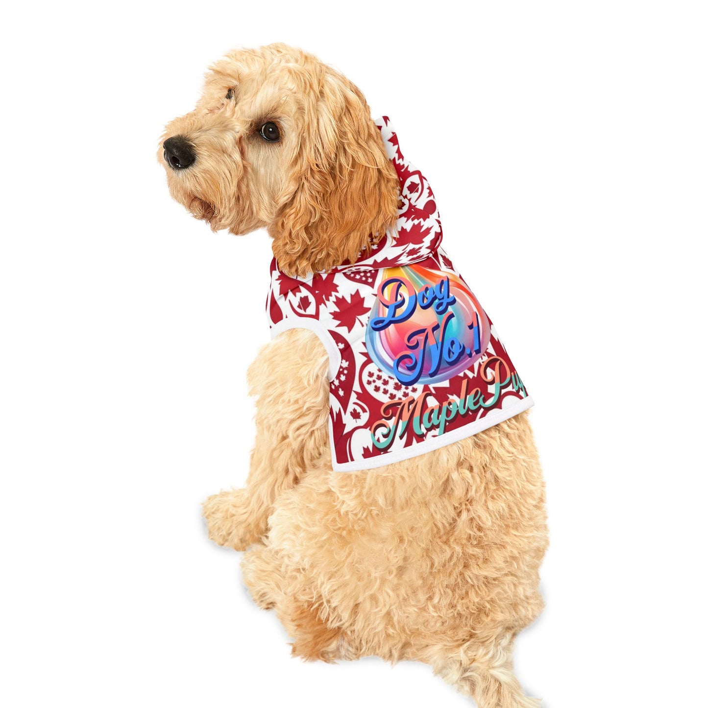 Maple Leaf Pet Hoodie - Cozy Canine Wear, Dog Hoodie, Canada Day Outfit, Seasonal Pet Apparel, Maple Pup Style, Cute Dog Fashion