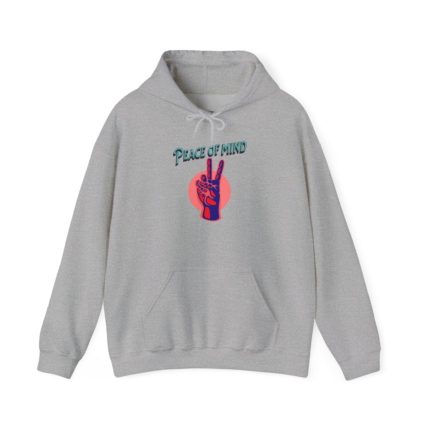 Peace of Mind Unisex Hooded Sweatshirt, Cozy Hoodie, Gift for Friends, Casual Wear, Comfortable Sweatshirt, Vibrant Design