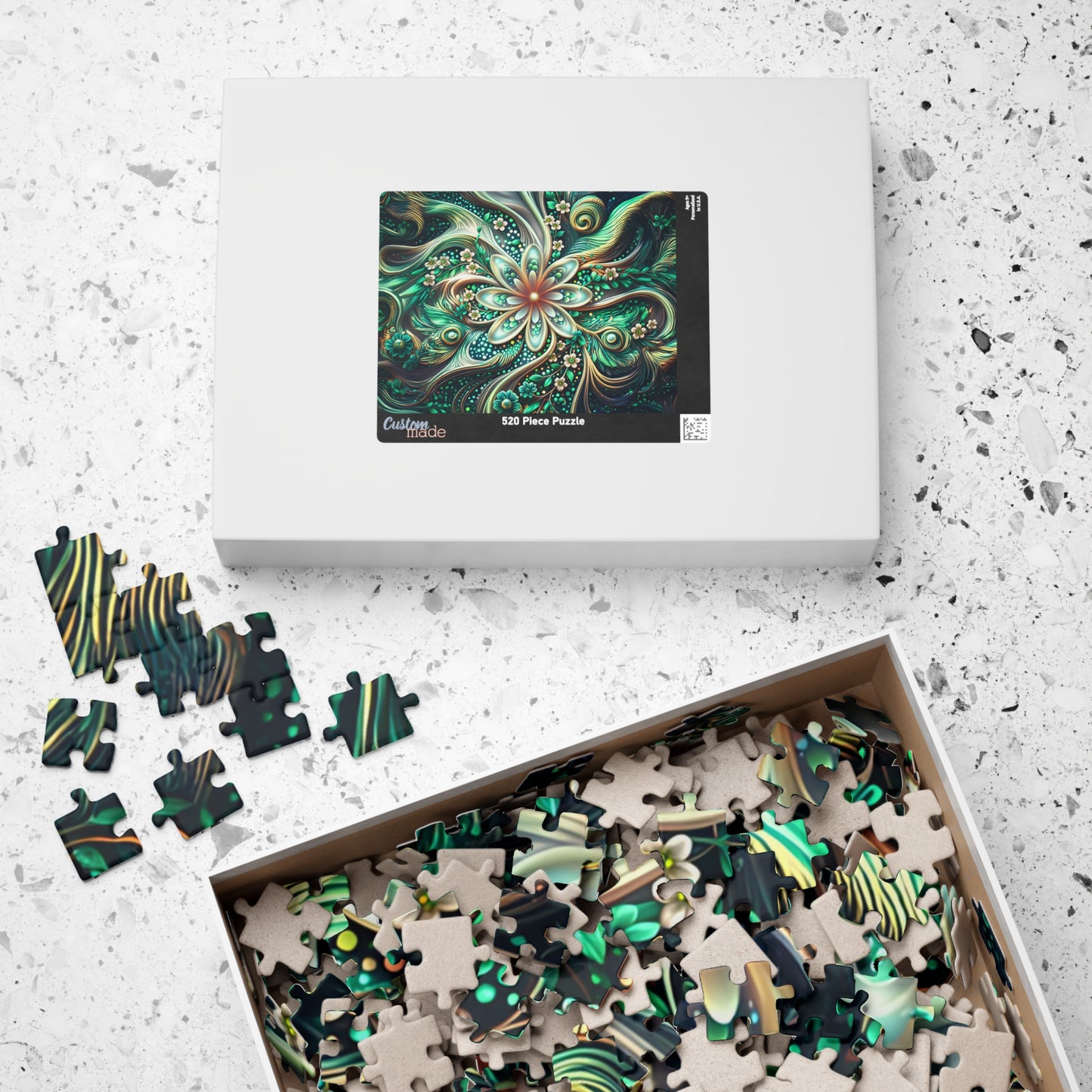 Intricate Floral Puzzle - 110, 252, 520, 1014-piece Jigsaw Challenge, Family Game Night, Perfect Gift for Crafters, Relaxing Hobby,