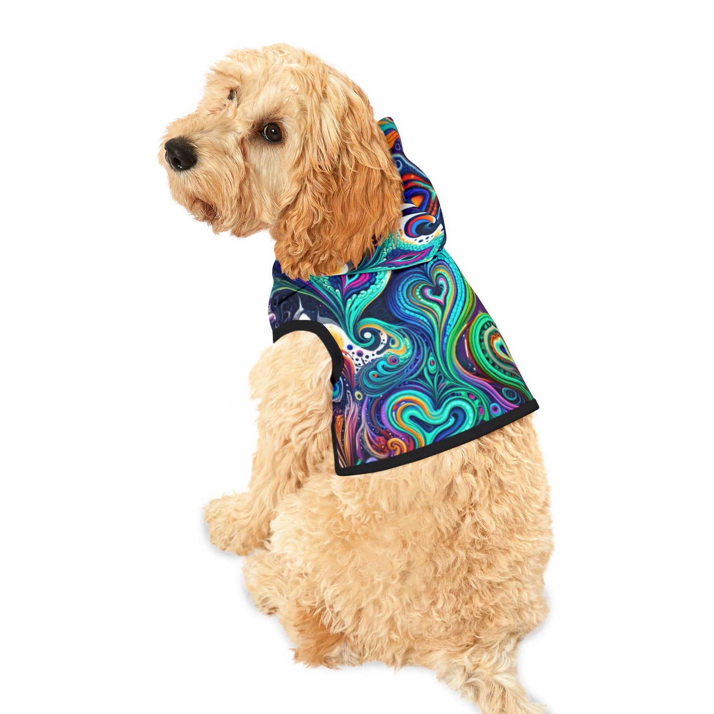 Vibrant Pet Hoodie - Stylish Dog Outfit, Colorful Hooded Jacket for Dogs, Pet Apparel for Fall, Unique Pet Clothing Gift, Cozy Pet Wear