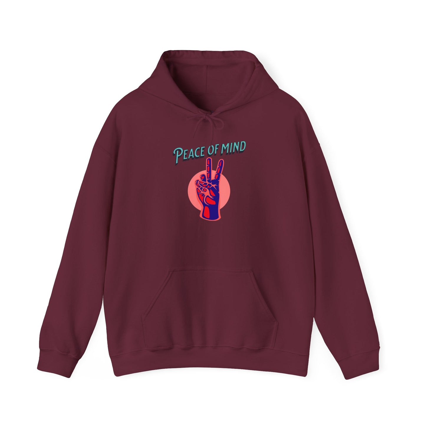 Peace of Mind Unisex Hooded Sweatshirt, Cozy Hoodie, Gift for Friends, Casual Wear, Comfortable Sweatshirt, Vibrant Design