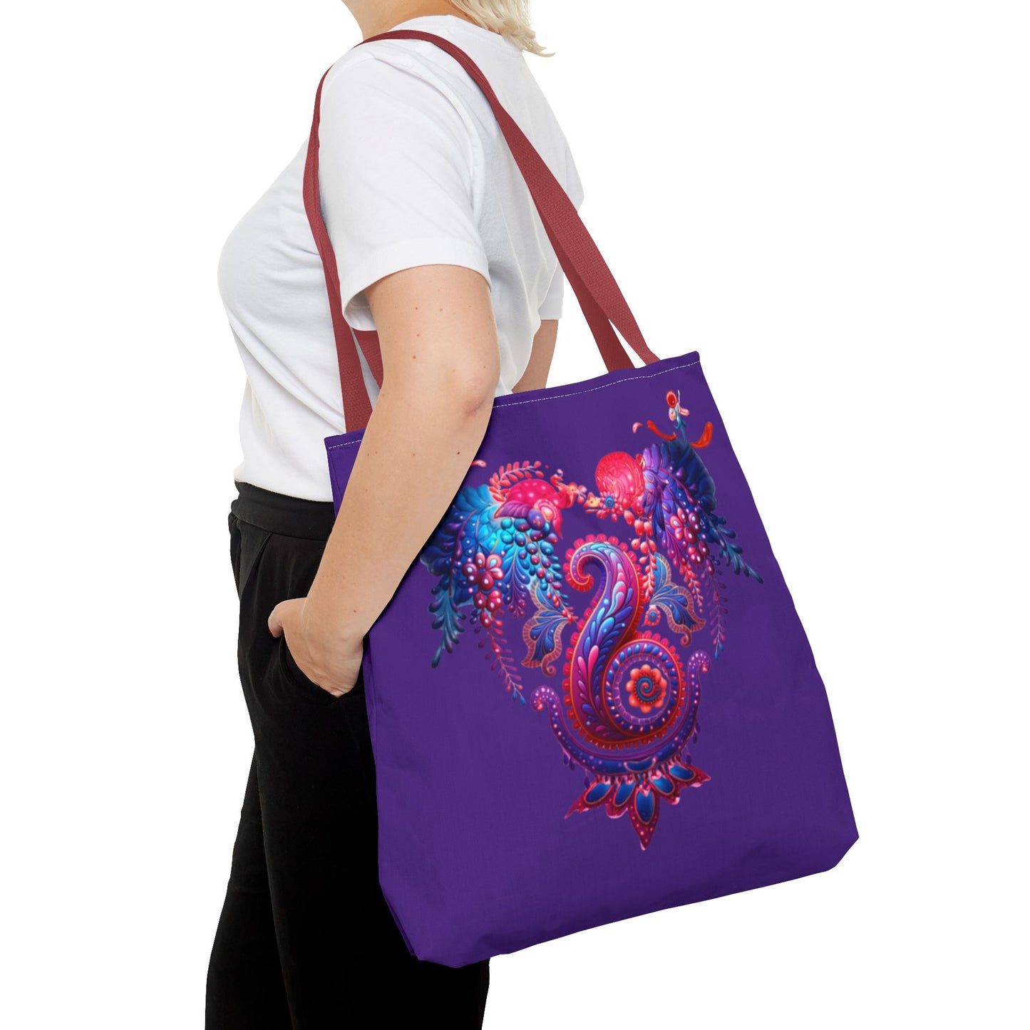 Vibrant Bohemian Tote Bag, Colorful Shopping Bag, Artistic Beach Tote, Eco-Friendly Canvas Bag, Gifts for Art Lovers, Festival Essential
