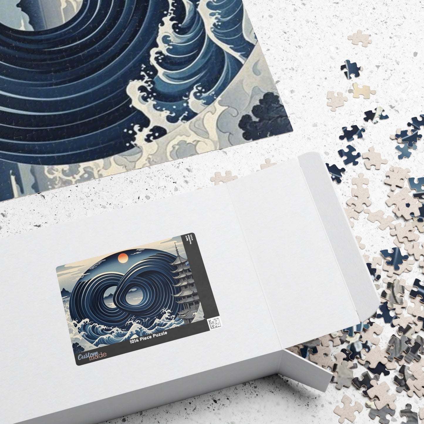Puzzle - Japanese Wave Motif and Infinity
