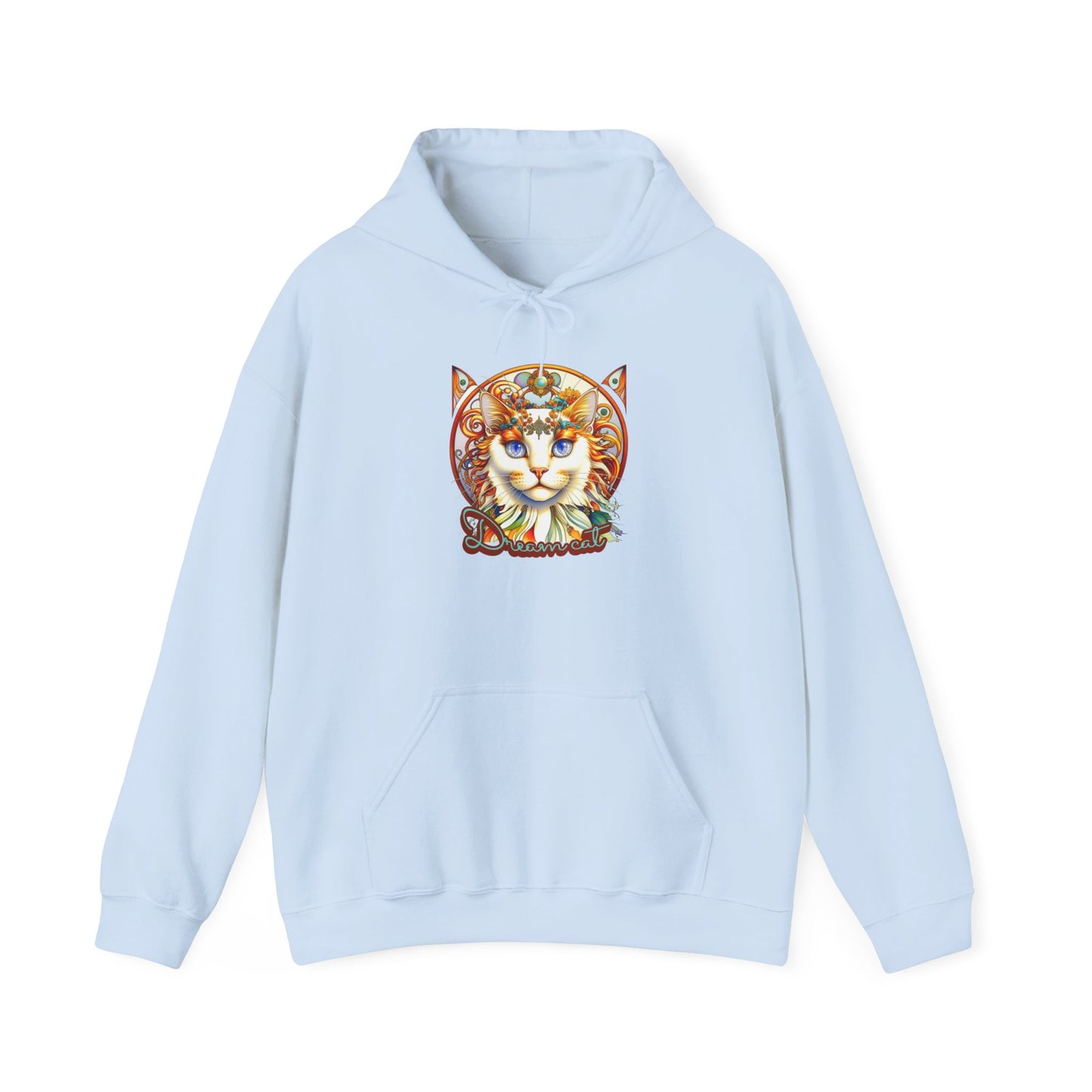 Whimsical Cat Hoodie, Cozy Animal Sweatshirt, Unique Gift for Cat Lovers, Warm Apparel for Any Occasion, Illustrated Cat Design
