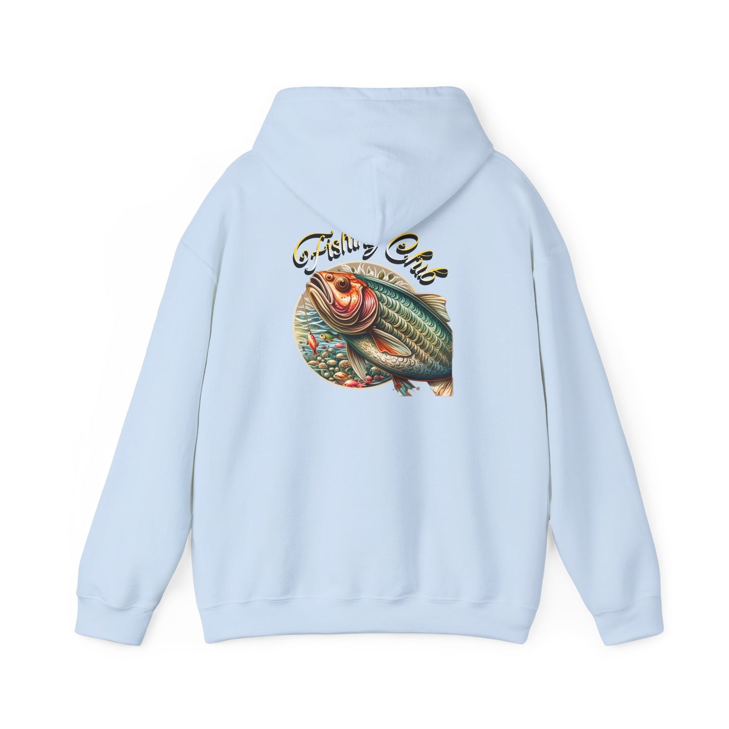 Fishing Club Hoodie, Unisex Heavy Blend Sweatshirt, Cool Fishing Gear, Outdoor Gift for Anglers, Casual Fishing Apparel