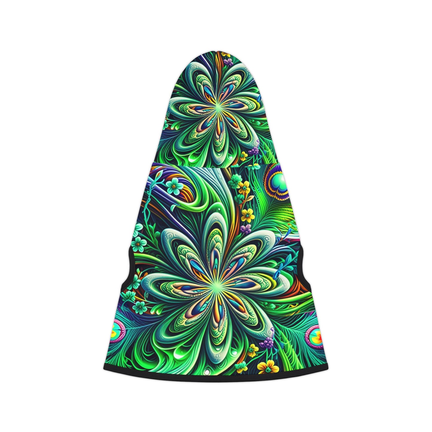 Vibrant Floral Pet Hoodie Colorful Cat Apparel, Cute Pet Costume, Unique Pet Gift, Stylish Animal Clothing
