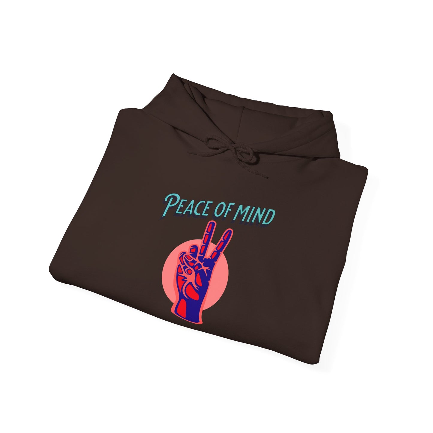 Peace of Mind Unisex Hooded Sweatshirt, Cozy Hoodie, Gift for Friends, Casual Wear, Comfortable Sweatshirt, Vibrant Design