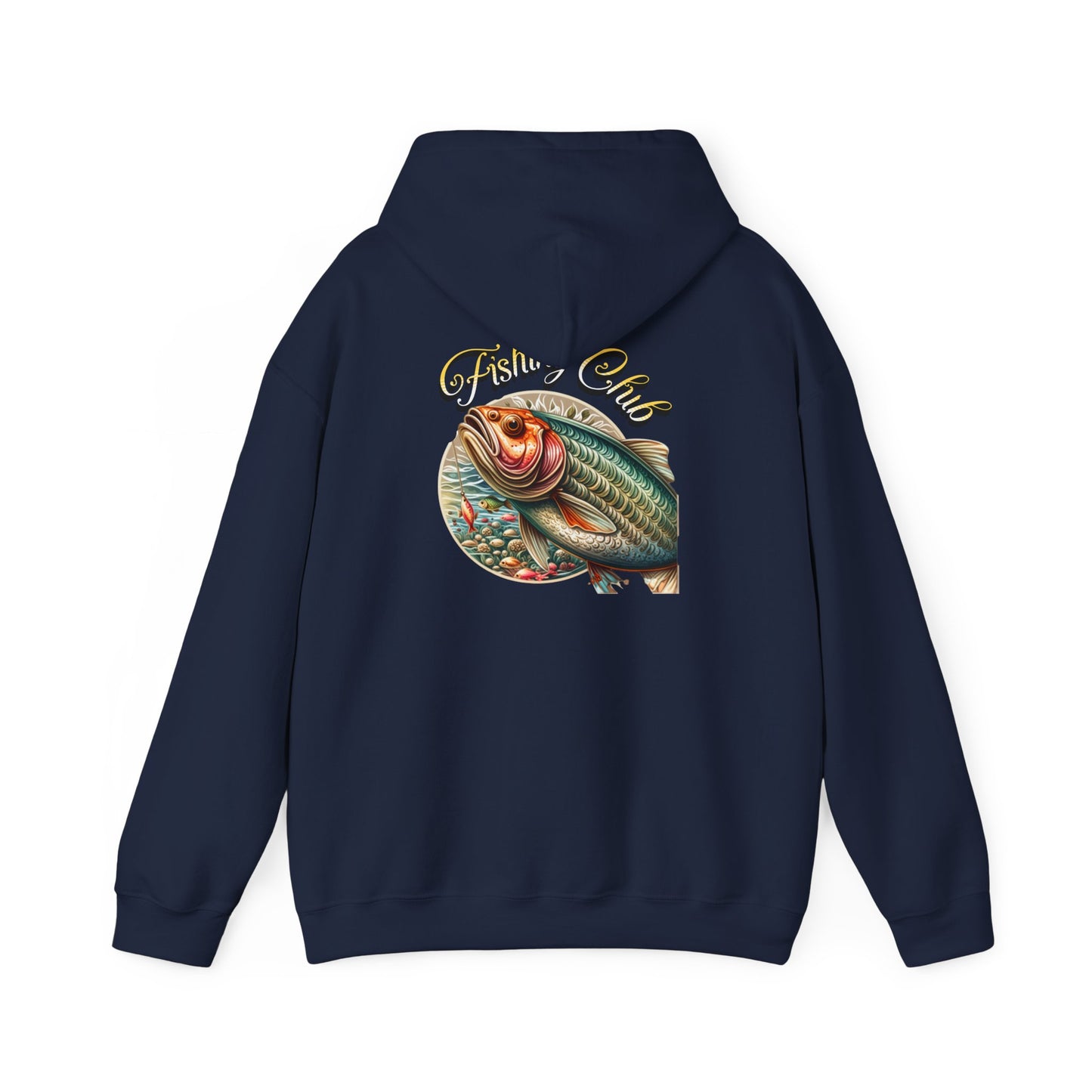Fishing Club Hoodie, Unisex Heavy Blend Sweatshirt, Cool Fishing Gear, Outdoor Gift for Anglers, Casual Fishing Apparel
