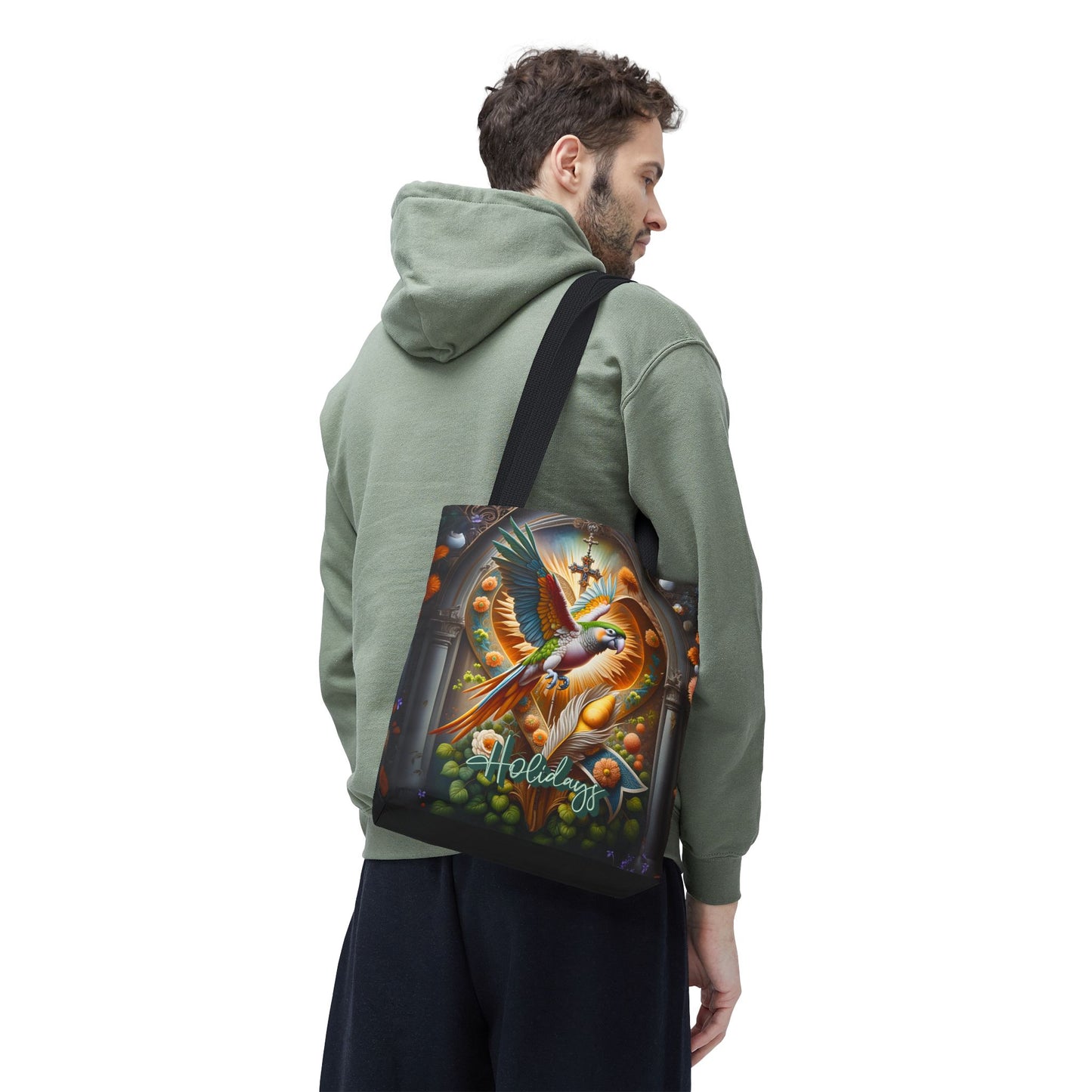Vibrant Holiday Tote Bag - Colorful Bird Design, Perfect for Gift Giving, Eco-Friendly Shopping, Beach Days, Travel Essentials