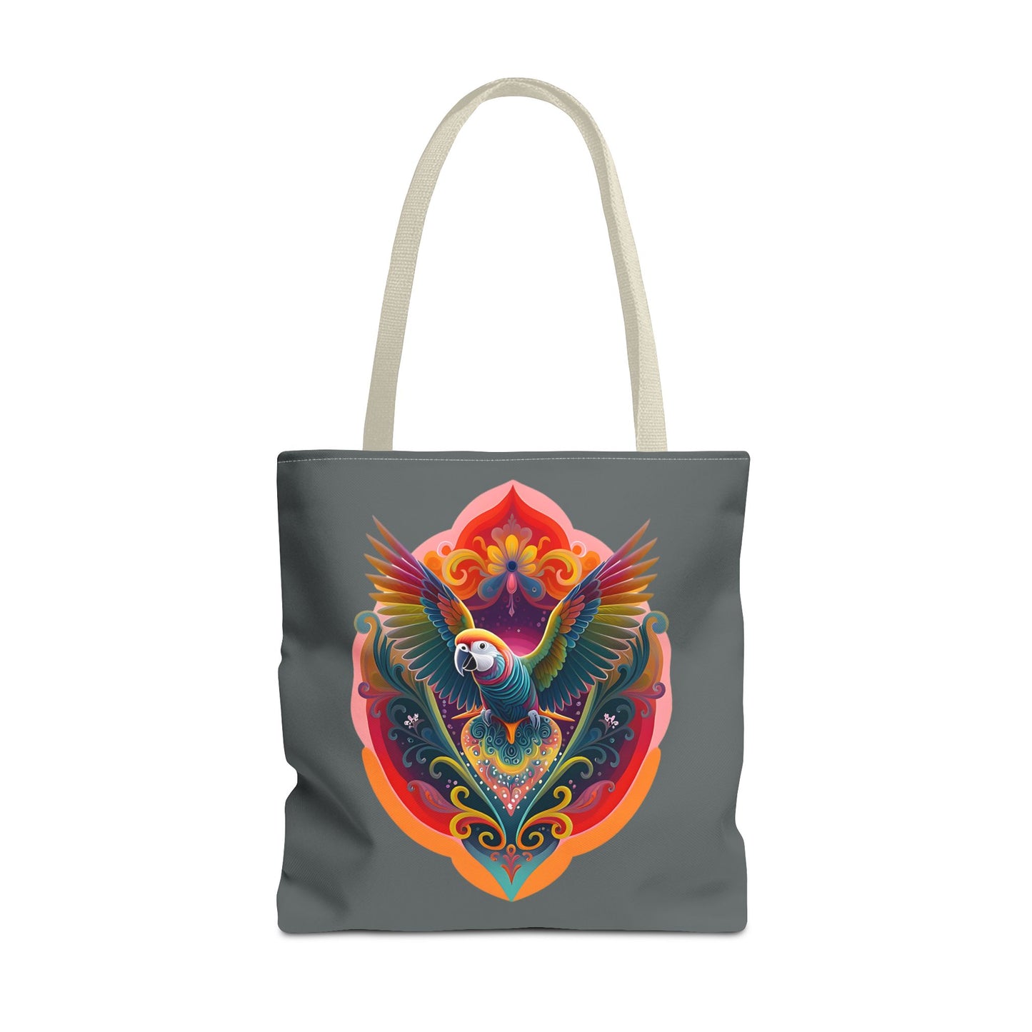 Colorful Parrot Tote Bag | Eco-Friendly Shopping Bag, Beach Tote, Art Print Bag, Gift for Bird Lovers, Fun Everyday Use