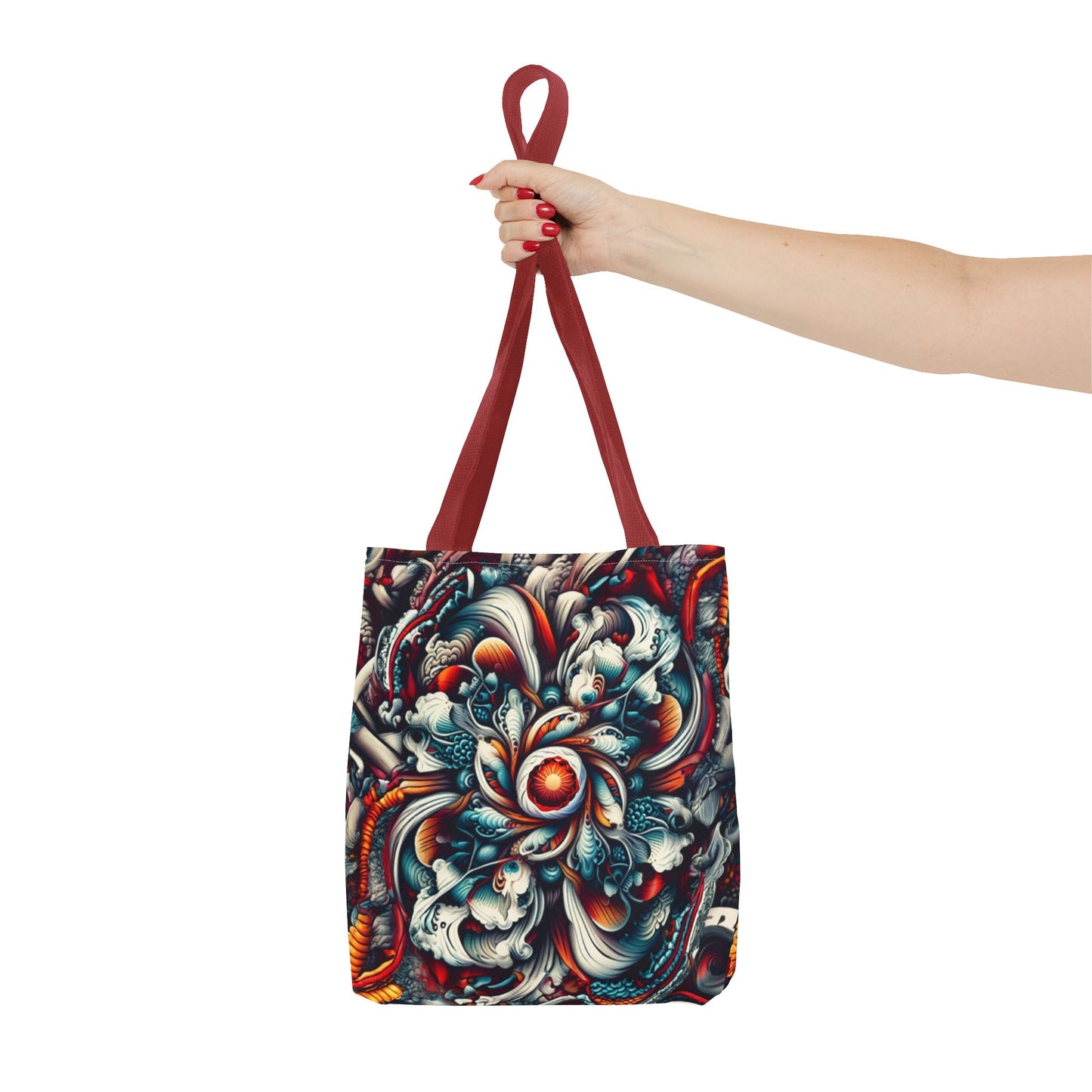 Artistic Tote Bag, Colorful Flower Design, Boho Style, Everyday Use, Eco-Friendly Gift, Travel Accessory