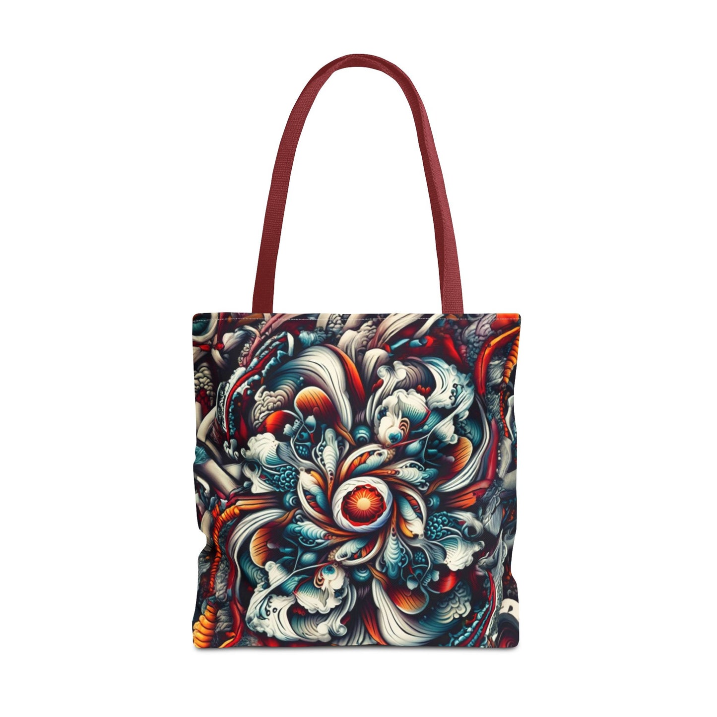 Artistic Tote Bag, Colorful Flower Design, Boho Style, Everyday Use, Eco-Friendly Gift, Travel Accessory