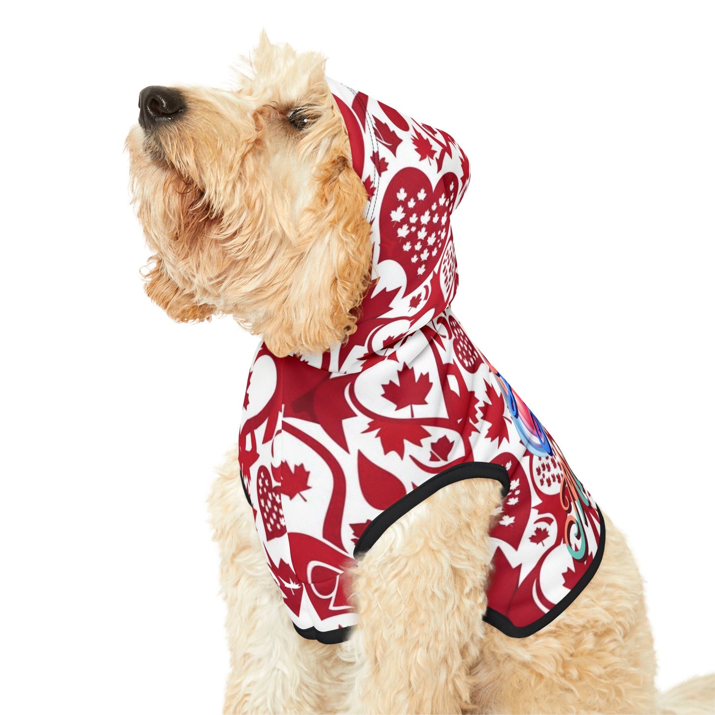 Maple Leaf Pet Hoodie - Cozy Canine Wear, Dog Hoodie, Canada Day Outfit, Seasonal Pet Apparel, Maple Pup Style, Cute Dog Fashion