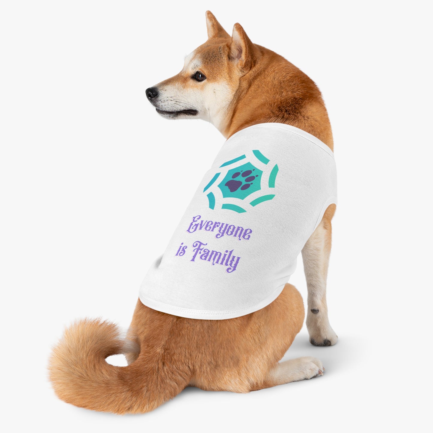 Cute Pet Tank Top - Everyone is Family Design | Dog Shirt, Cat Apparel, Pet Gift, Family Pet Look, Summer Wear