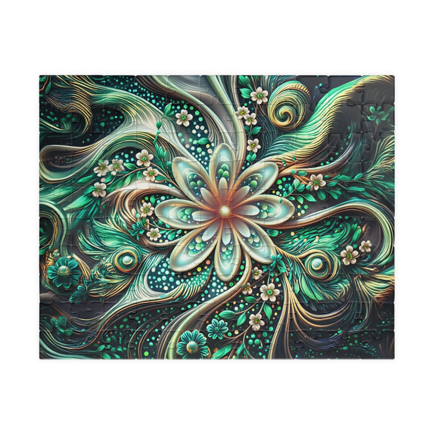 Intricate Floral Puzzle - 110, 252, 520, 1014-piece Jigsaw Challenge, Family Game Night, Perfect Gift for Crafters, Relaxing Hobby,