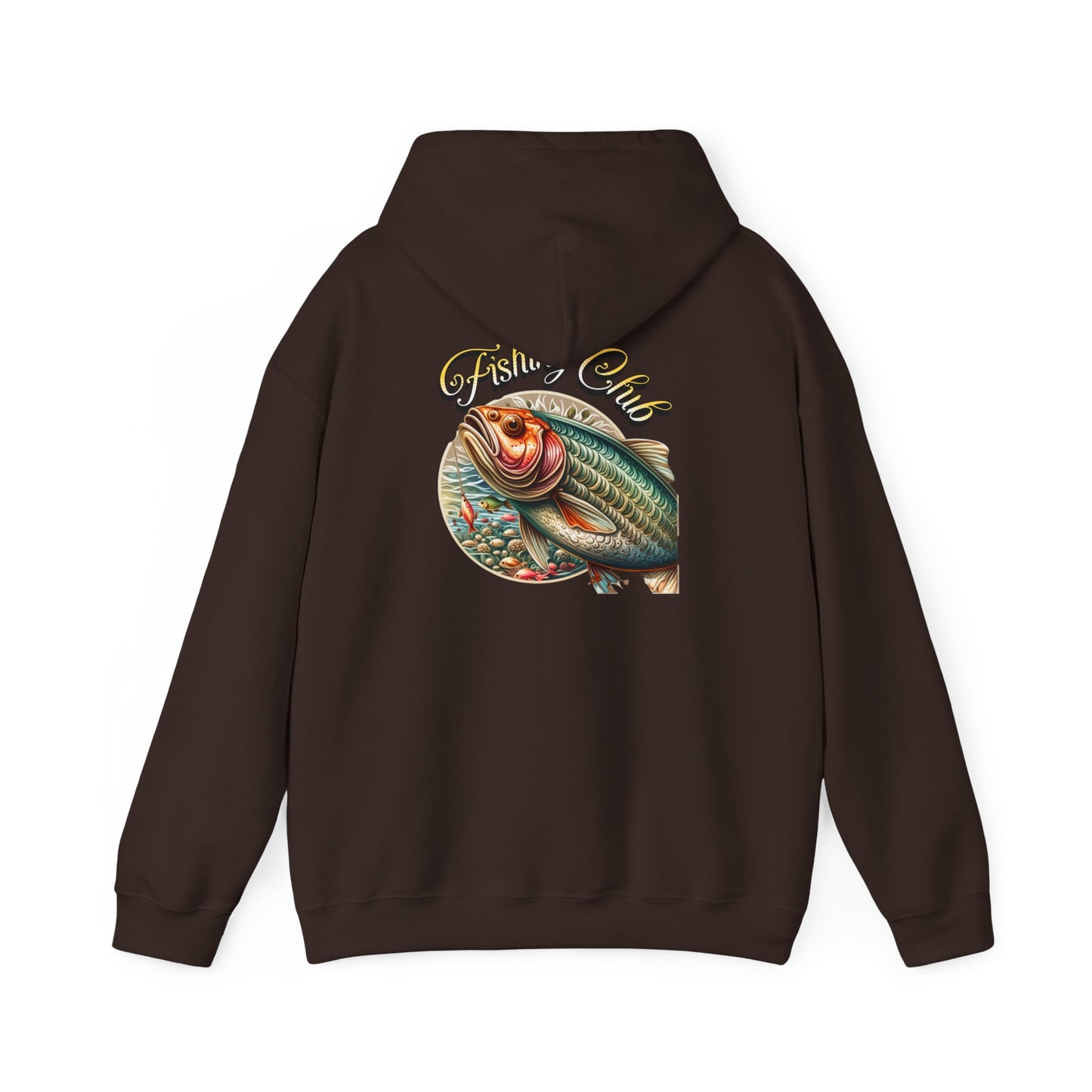 Fishing Club Hoodie, Unisex Heavy Blend Sweatshirt, Cool Fishing Gear, Outdoor Gift for Anglers, Casual Fishing Apparel