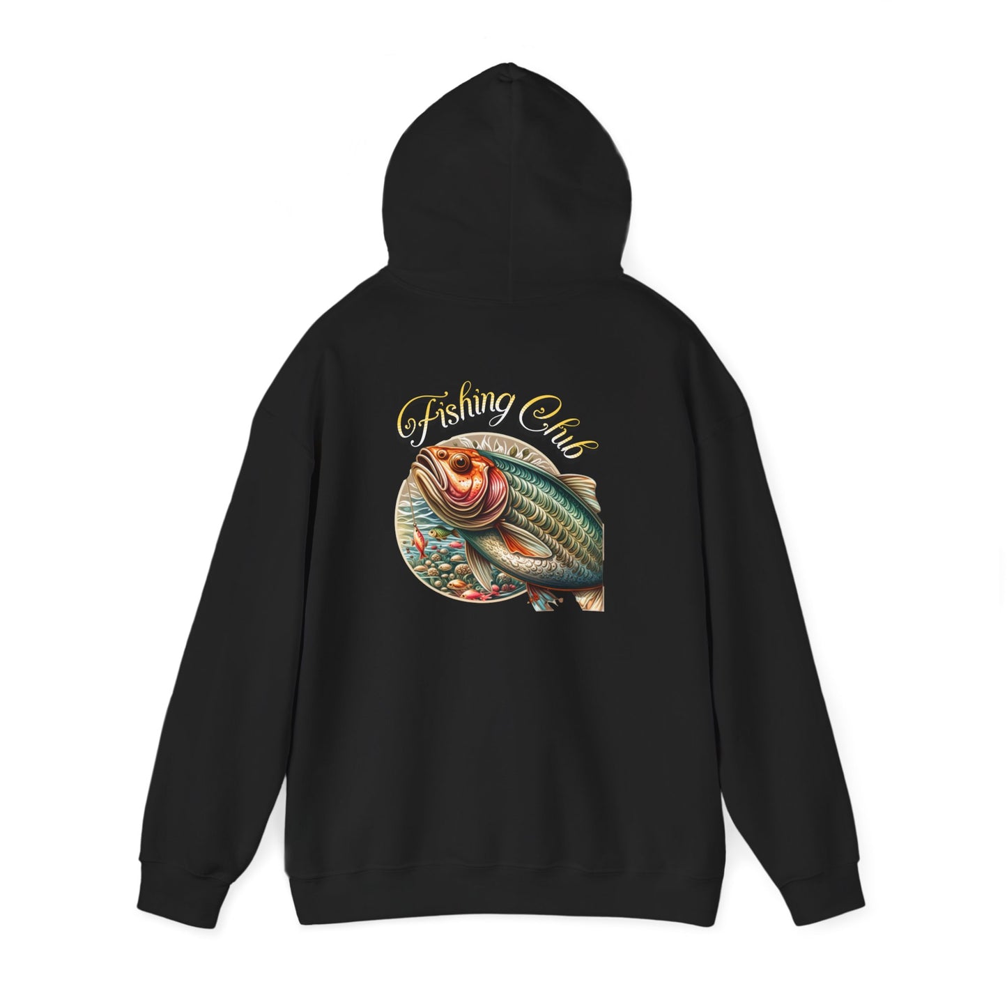 Fishing Club Hoodie, Unisex Heavy Blend Sweatshirt, Cool Fishing Gear, Outdoor Gift for Anglers, Casual Fishing Apparel
