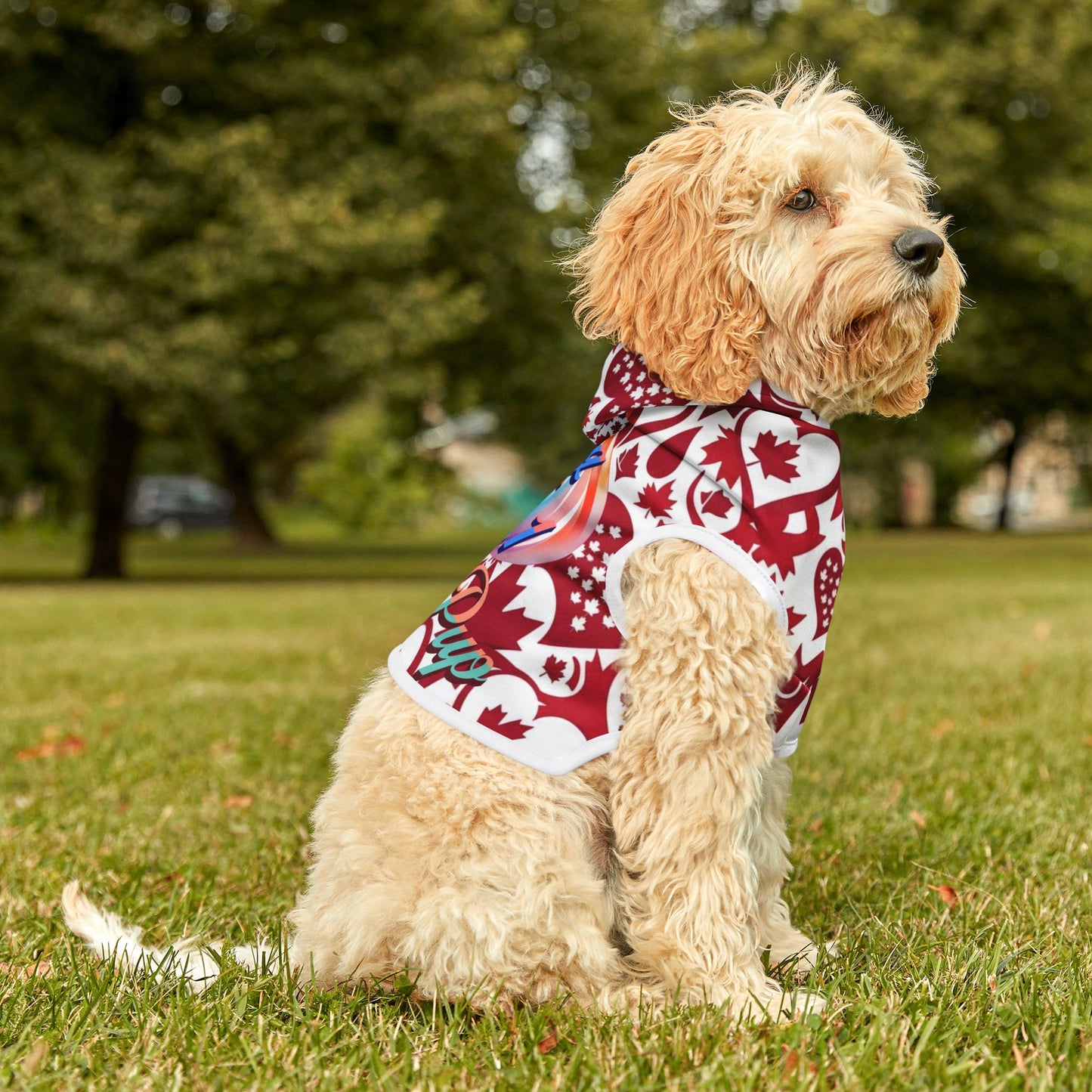 Maple Leaf Pet Hoodie - Cozy Canine Wear, Dog Hoodie, Canada Day Outfit, Seasonal Pet Apparel, Maple Pup Style, Cute Dog Fashion