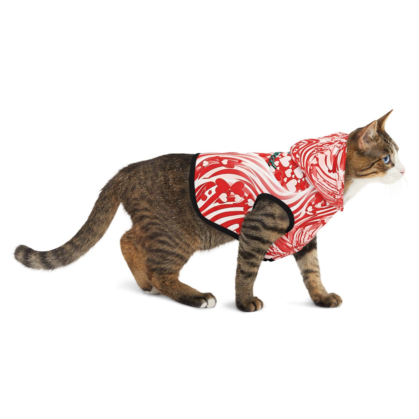 Stylish Pet Hoodie for Your Best Friend, Valentine's Gift, Cute Pet Clothing, Cozy Dog Sweater, Red Heart Design