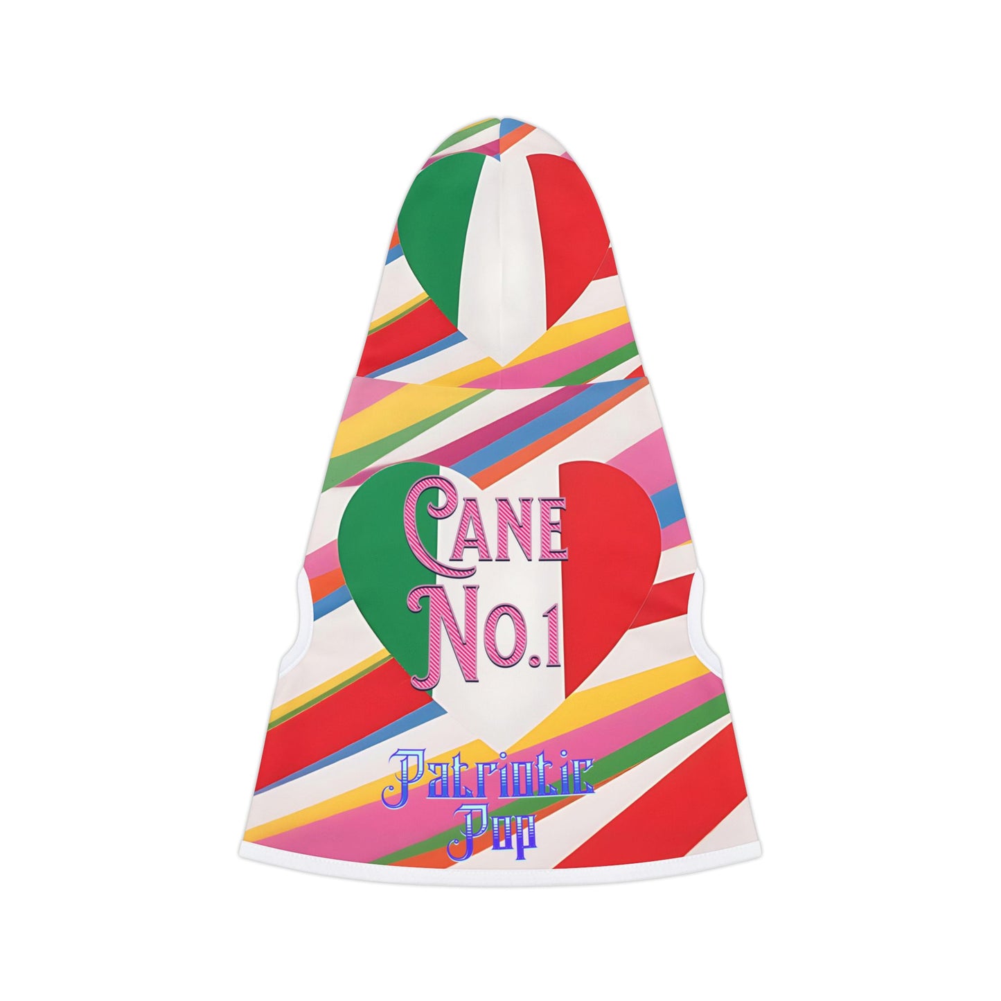 Vibrant Pet Hoodie with Colorful Stripes, Stylish Pet Apparel, Rainbow Dog Outfit, Playful Pet Fashion