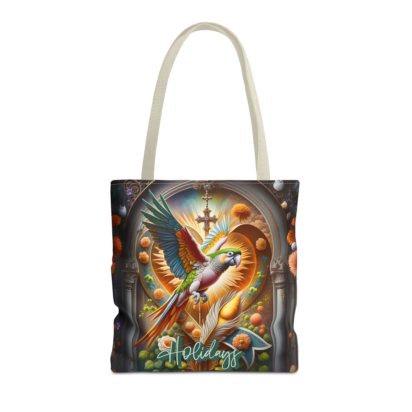 Vibrant Holiday Tote Bag, Eco-Friendly Shopping Bag, Bird Design Tote, Gift for Nature Lovers, Everyday Carryall, Travel Accessory