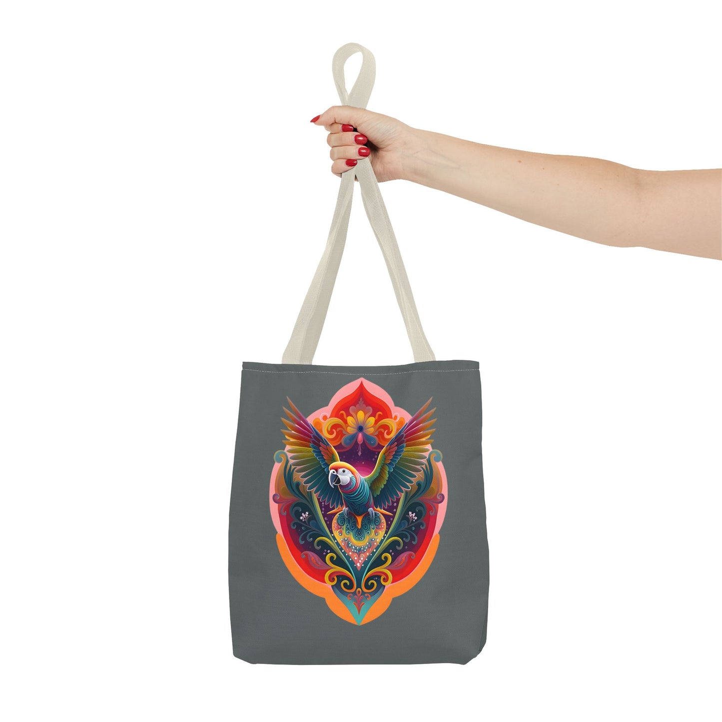 Colorful Parrot Tote Bag | Eco-Friendly Shopping Bag, Beach Tote, Art Print Bag, Gift for Bird Lovers, Fun Everyday Use